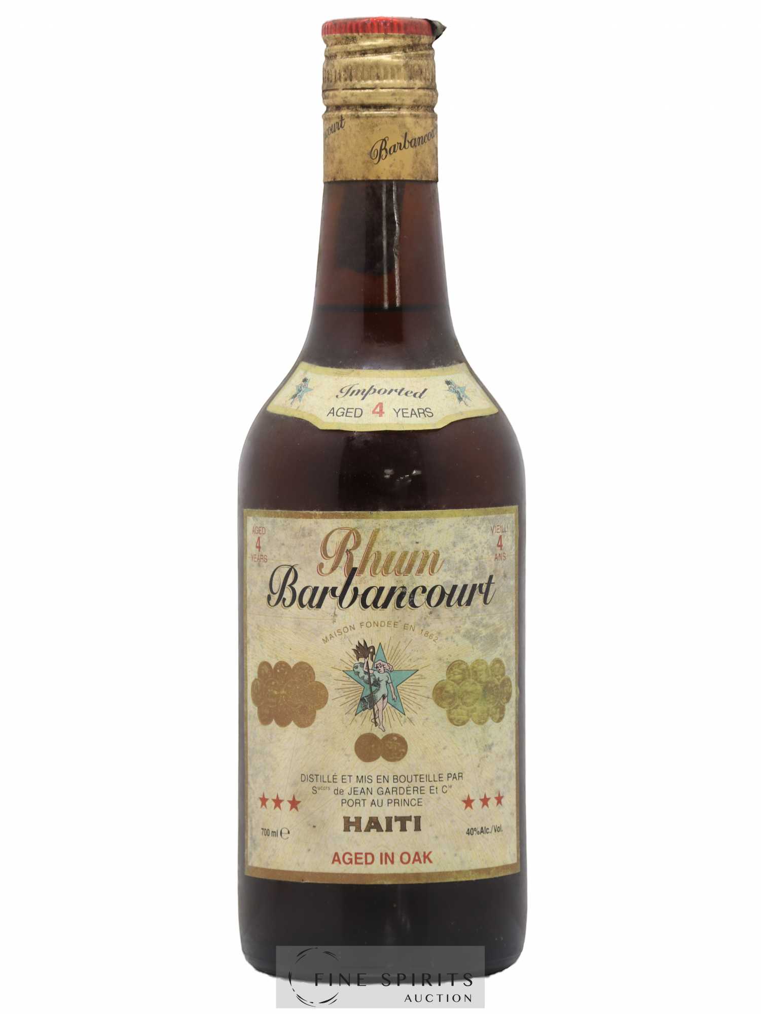 Barbancourt 4 years Of. Aged in Oak 3 étoiles - Lot de 1 bouteille - 0