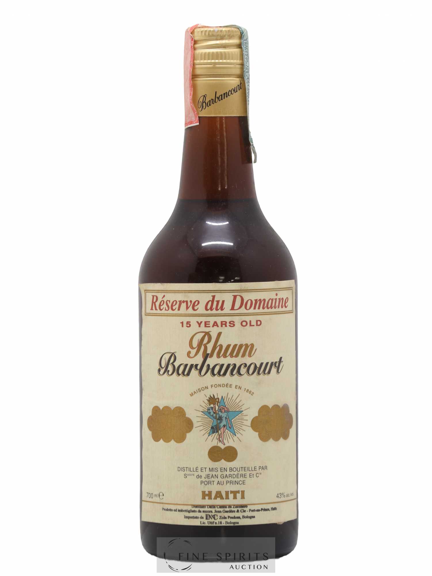 Barbancourt 15 years Of. Réserve du Domaine D&C Import - Lot de 1 bouteille - 1