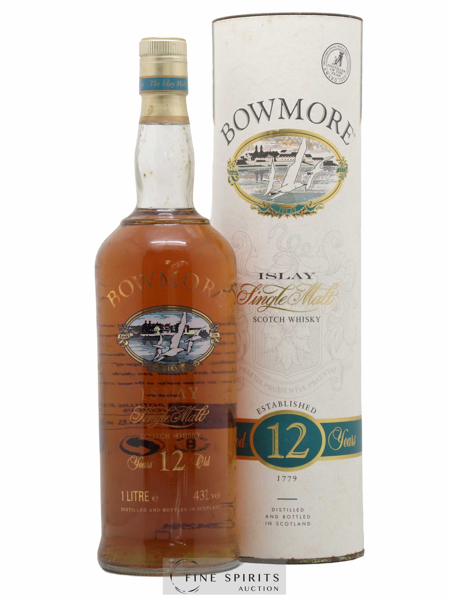 Bowmore 12 years Of. (100cl.) - Lot de 1 bouteille - 0