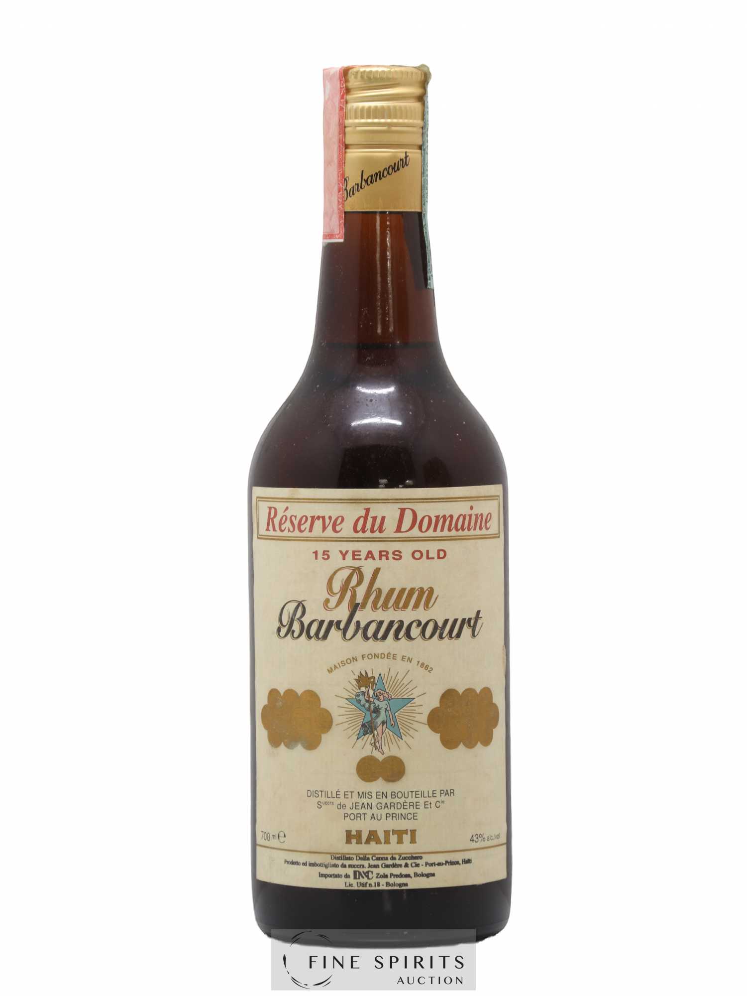 Barbancourt 15 years Of. Réserve du Domaine D&C Import - Lot de 1 bouteille - 1