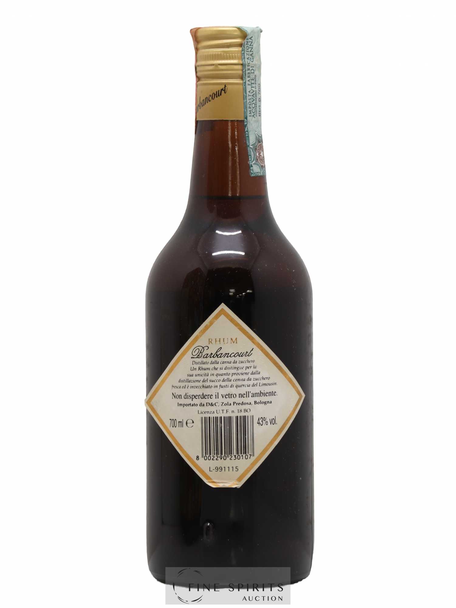 Barbancourt 15 years Of. Réserve du Domaine D&C Import - Lotto di 1 bottiglia - 2