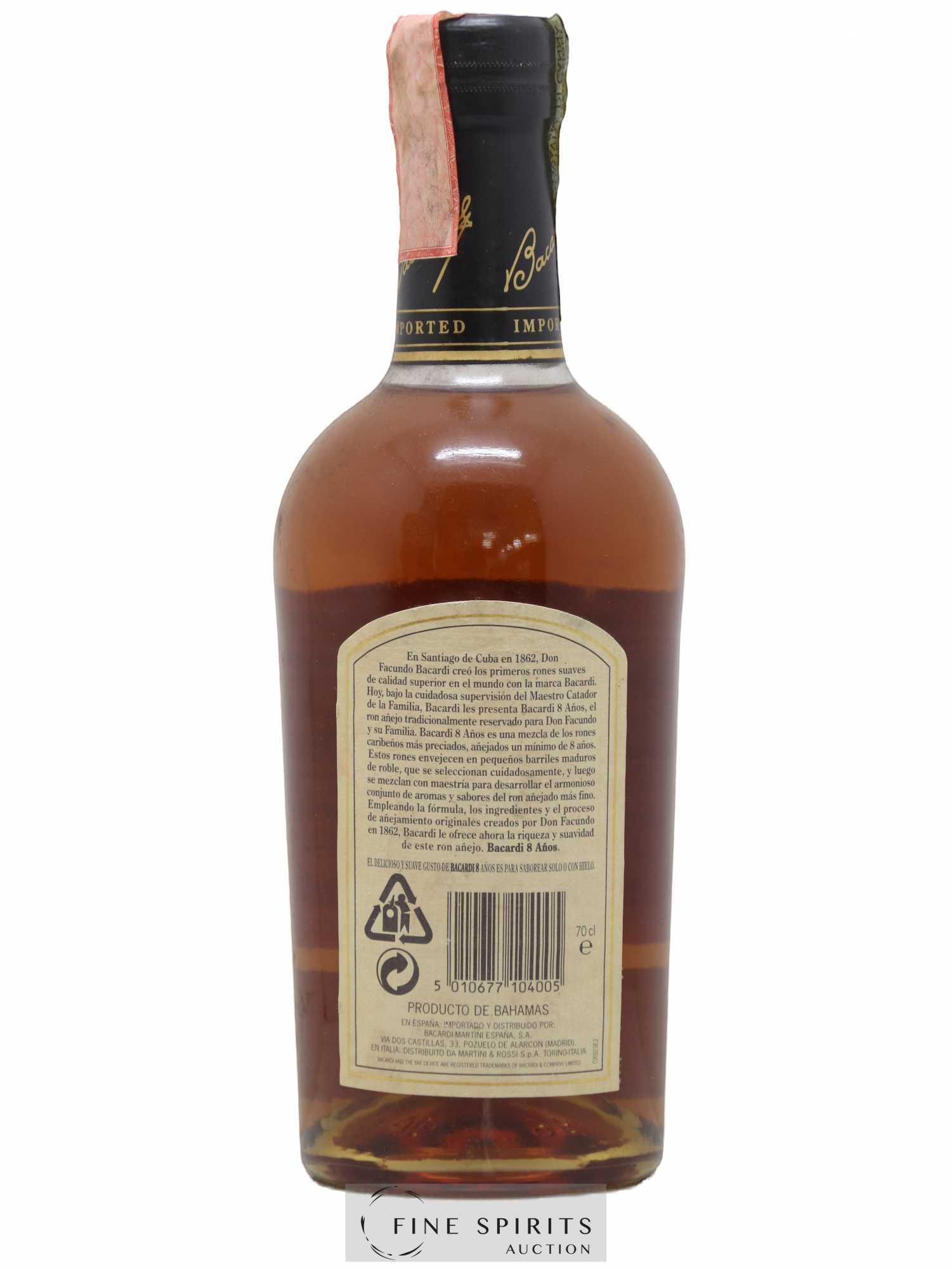 Bacardi 8 years Of. Reserva Superior Formula Original - Lot de 1 bouteille - 2