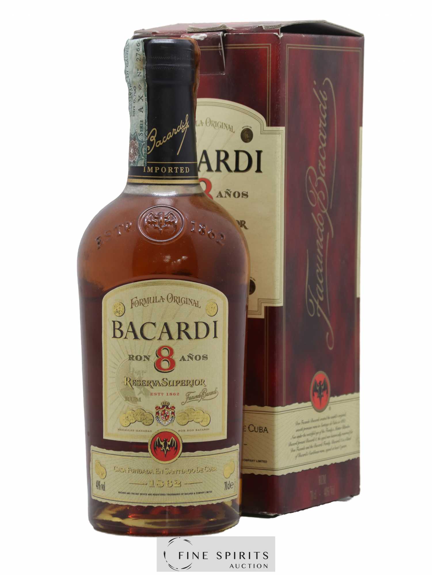 Bacardi 8 years Of. Reserva Superior Formula Original - Lot de 1 bouteille - 0