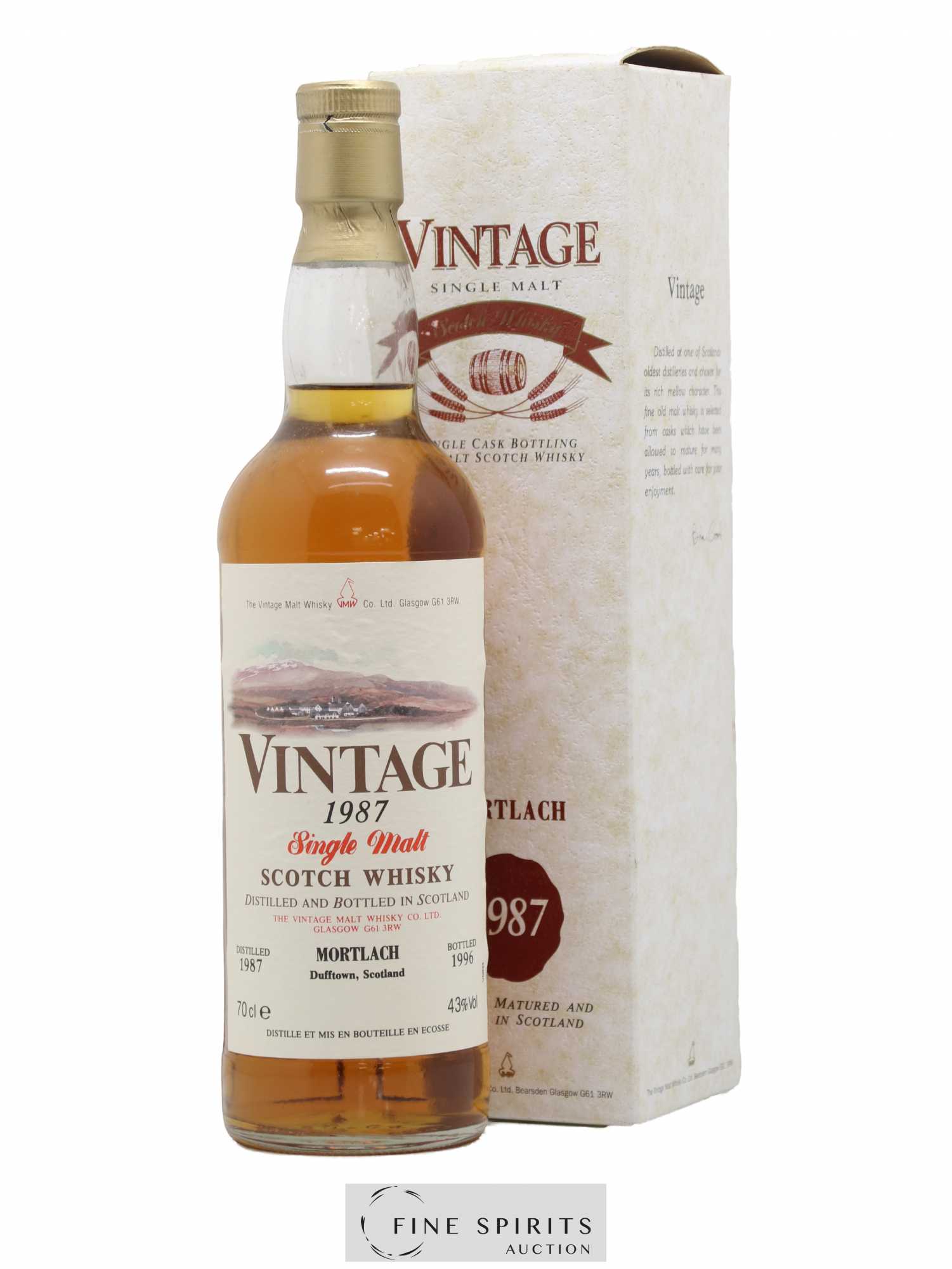 Mortlach 1987 The Vintage Malt Whisky Co. Ltd. Vintage bottled 1996 - Lot de 1 bouteille - 0