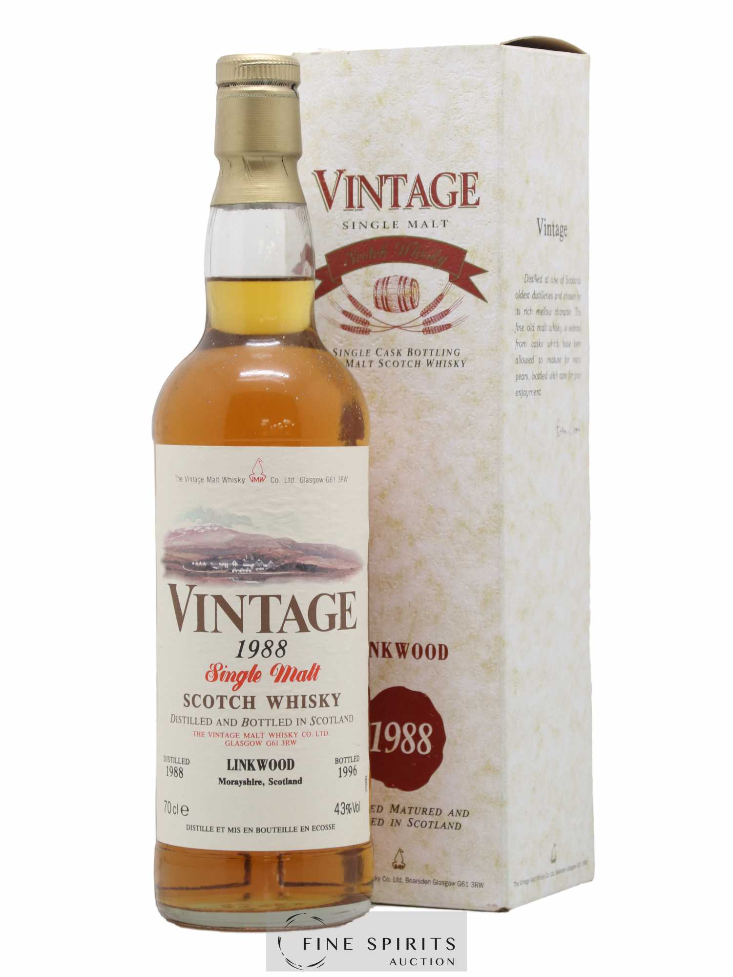 Linkwood 1988 The Vintage Malt Whisky Co. Ltd. bottled 1996 - Lot de 1 bouteille - 0