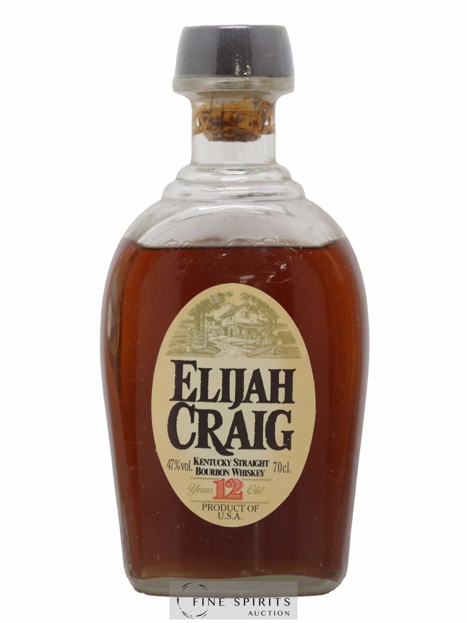 Elijah Craig 12 years Of. Perfection Takes Time - Lot de 1 bouteille - 1