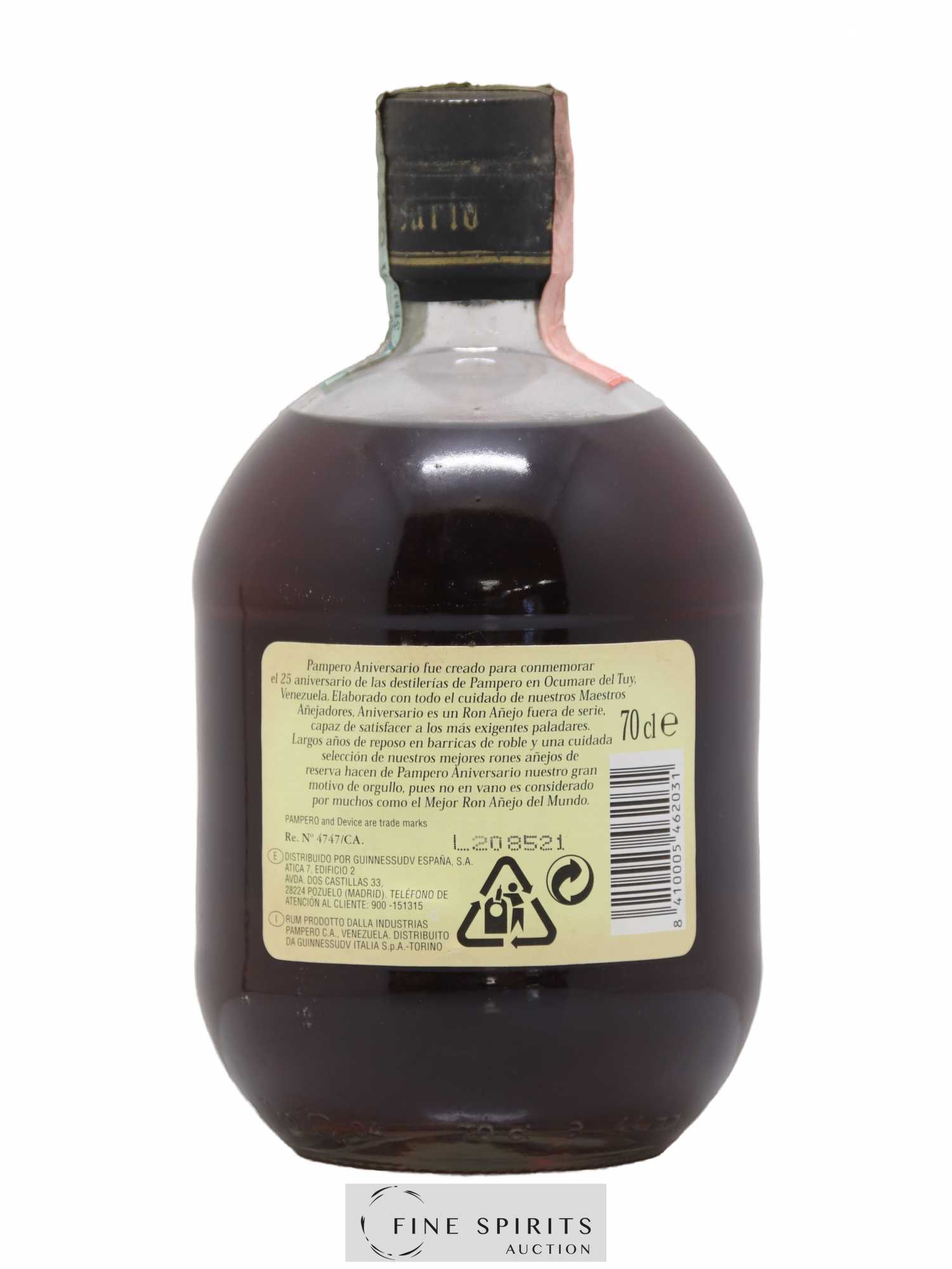 Pampero Of. Aniversario Reserva Exclusiva - Lot de 1 bouteille - 1