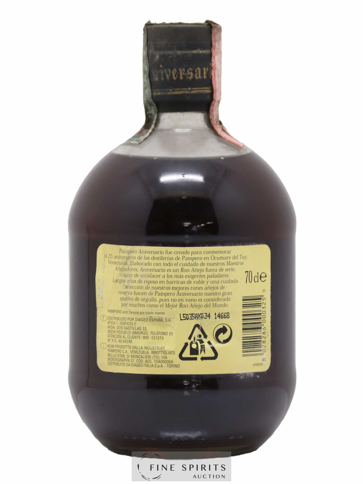 Pampero Of. Aniversario Reserva Exclusiva - Lot de 1 bouteille - 1