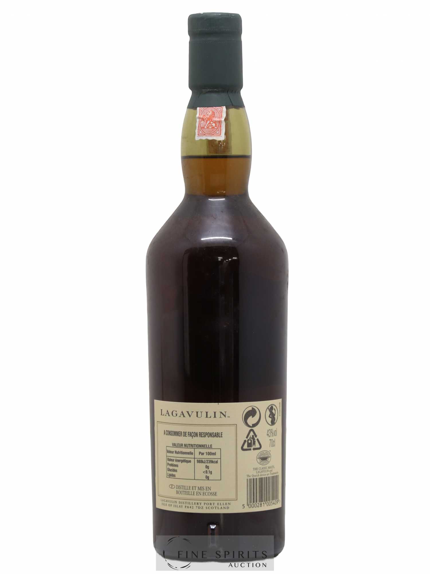 Lagavulin 16 years Of. (70cl.) - Lot de 1 bouteille - 2