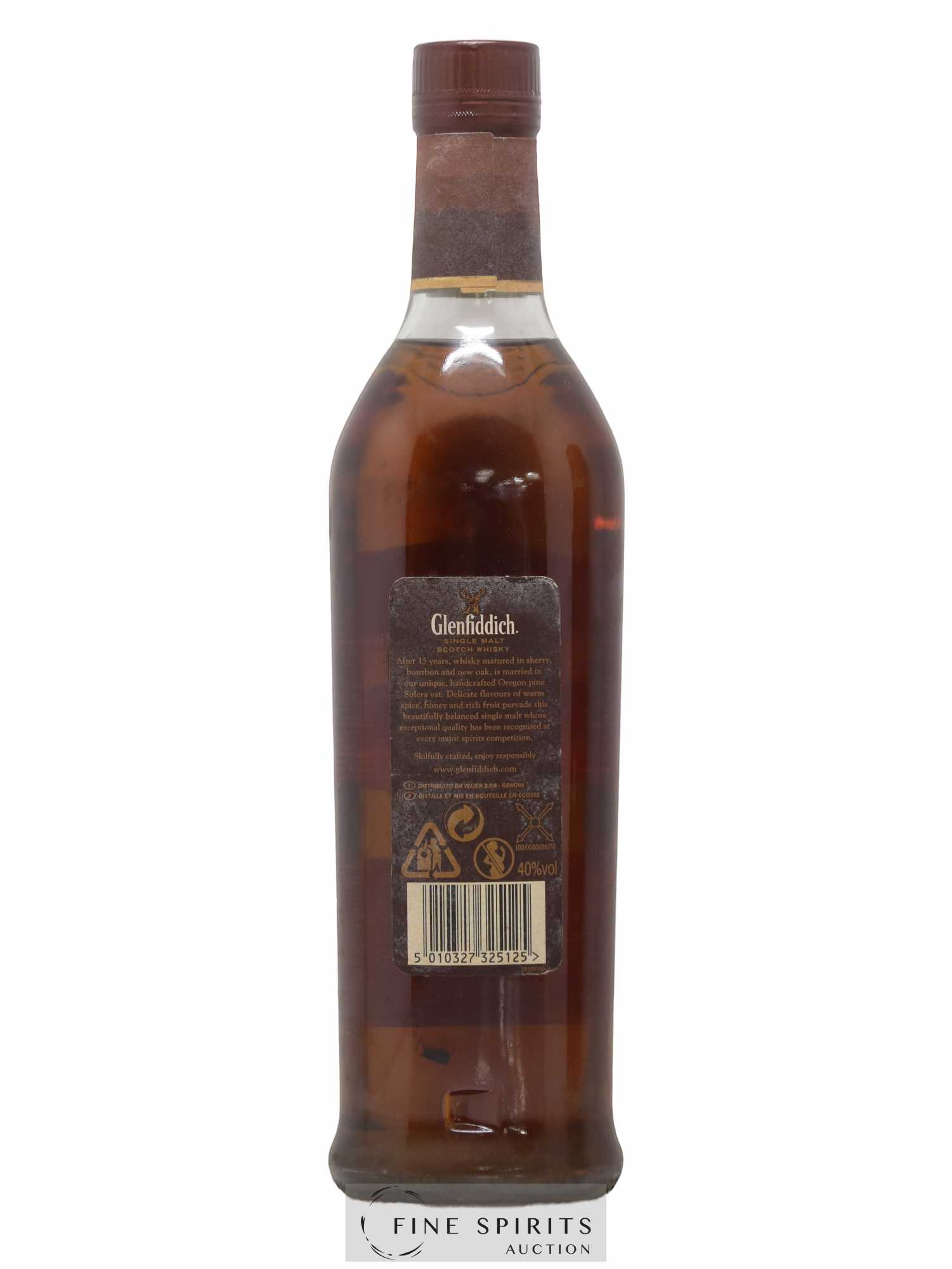 Glenfiddich 15 years Of. Solera Reserve - Lot de 1 bouteille - 2