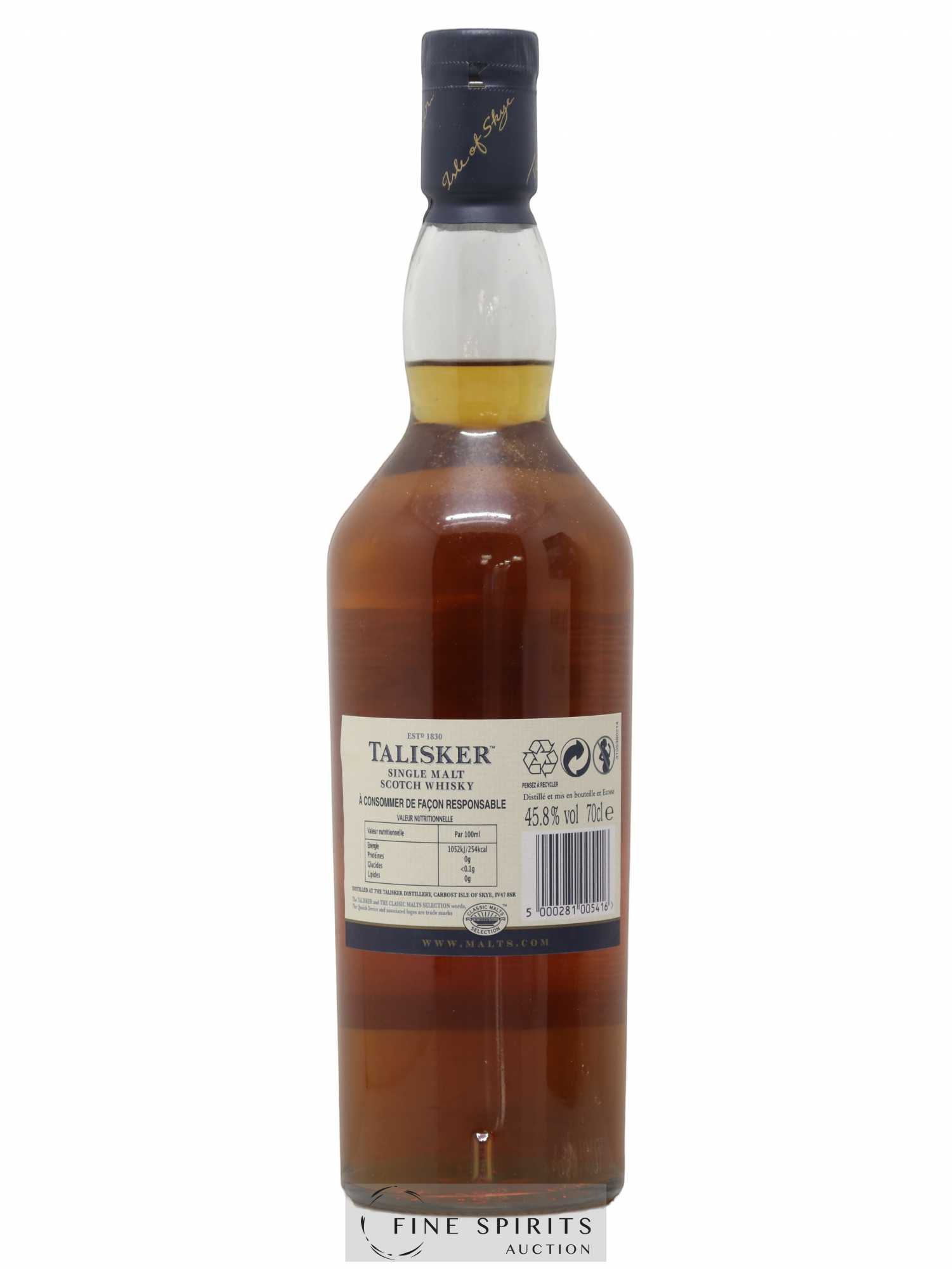 Talisker 10 years Of. - Lot de 1 bouteille - 2