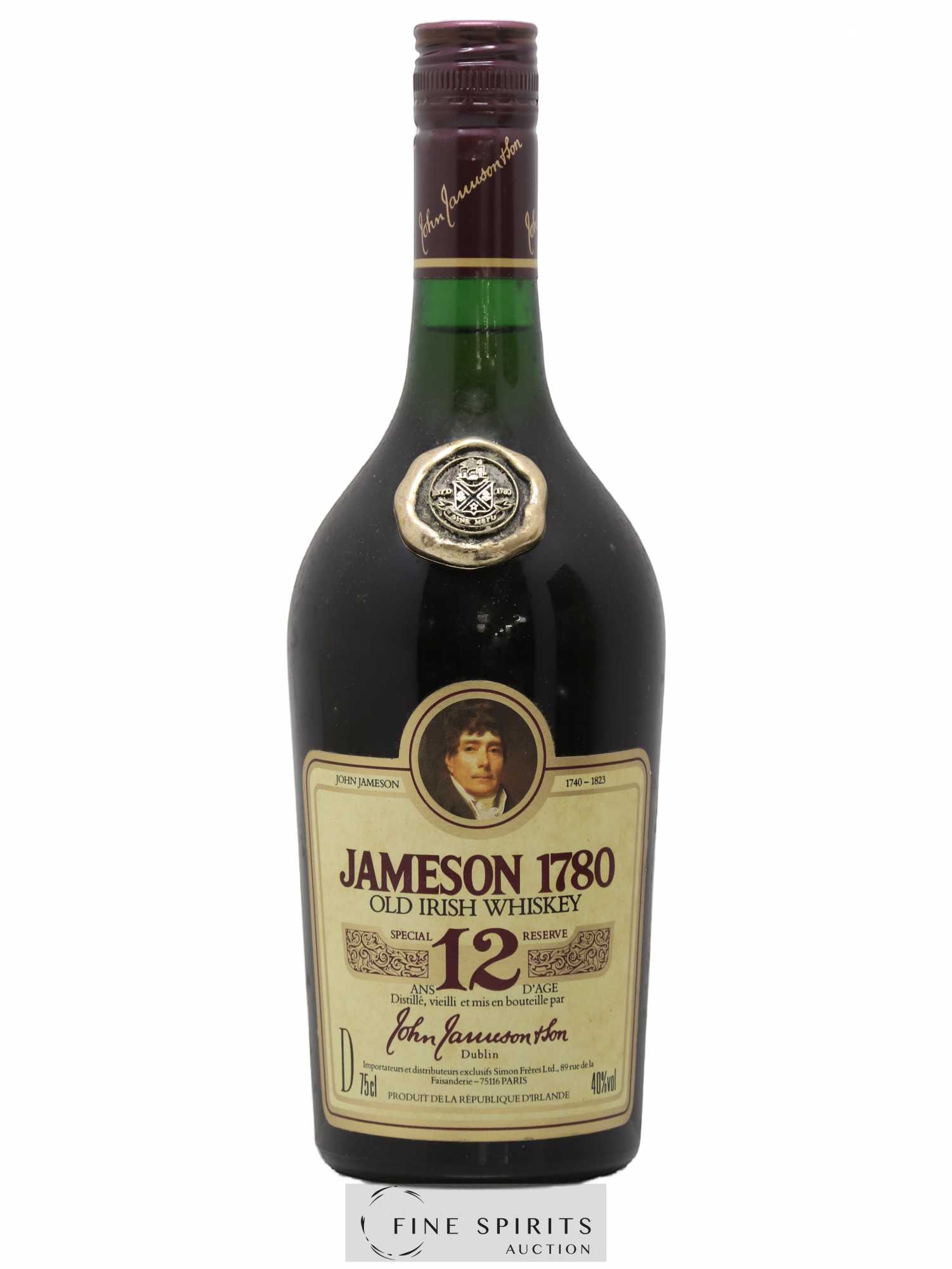 Jameson 12 years Of. 1780 Simon Frères Import Speciale Reserve - Lot de 1 bouteille - 1
