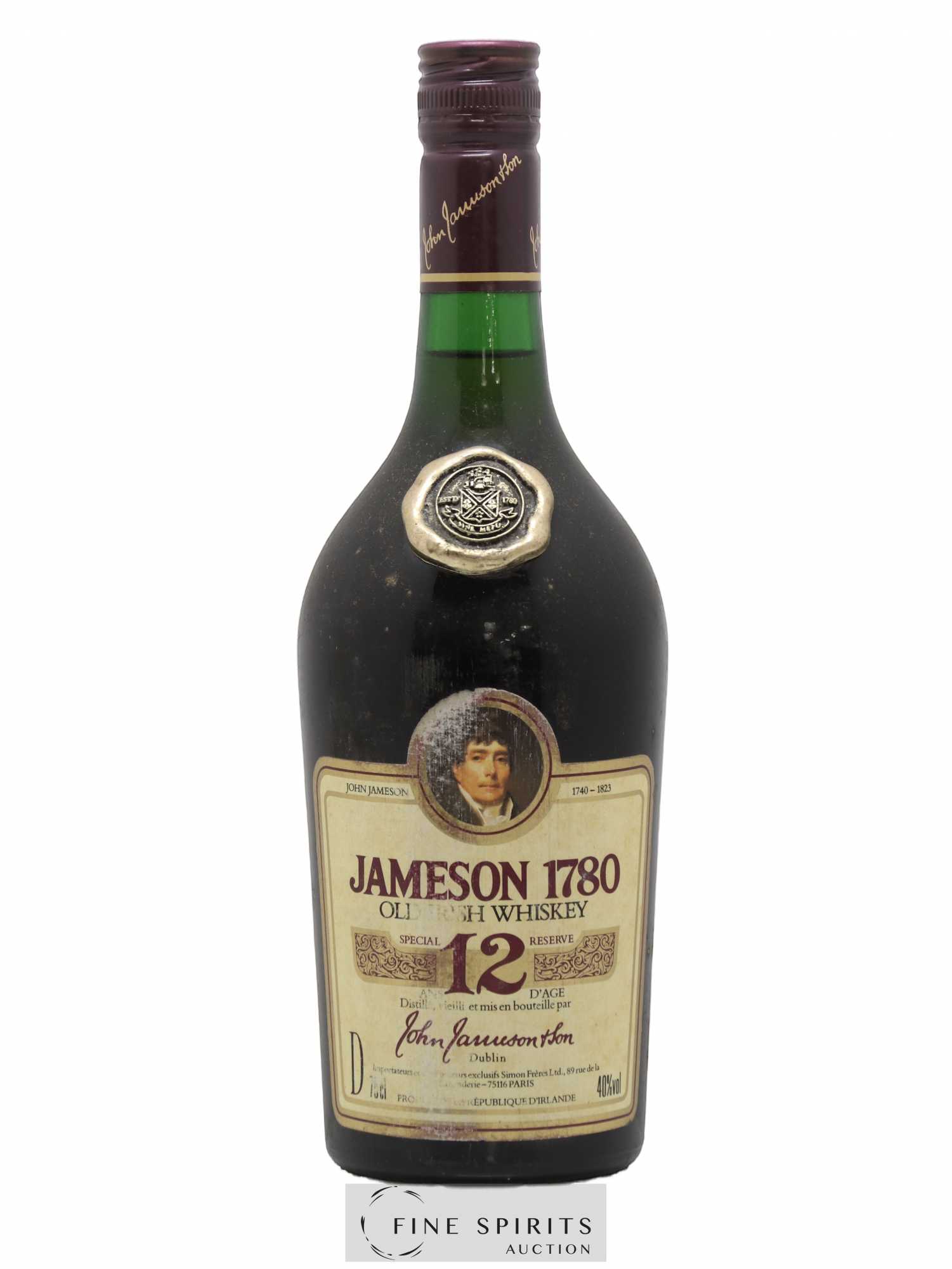 Jameson 12 years Of. 1780 Simon Frères Import Speciale Reserve - Lot de 1 bouteille - 1