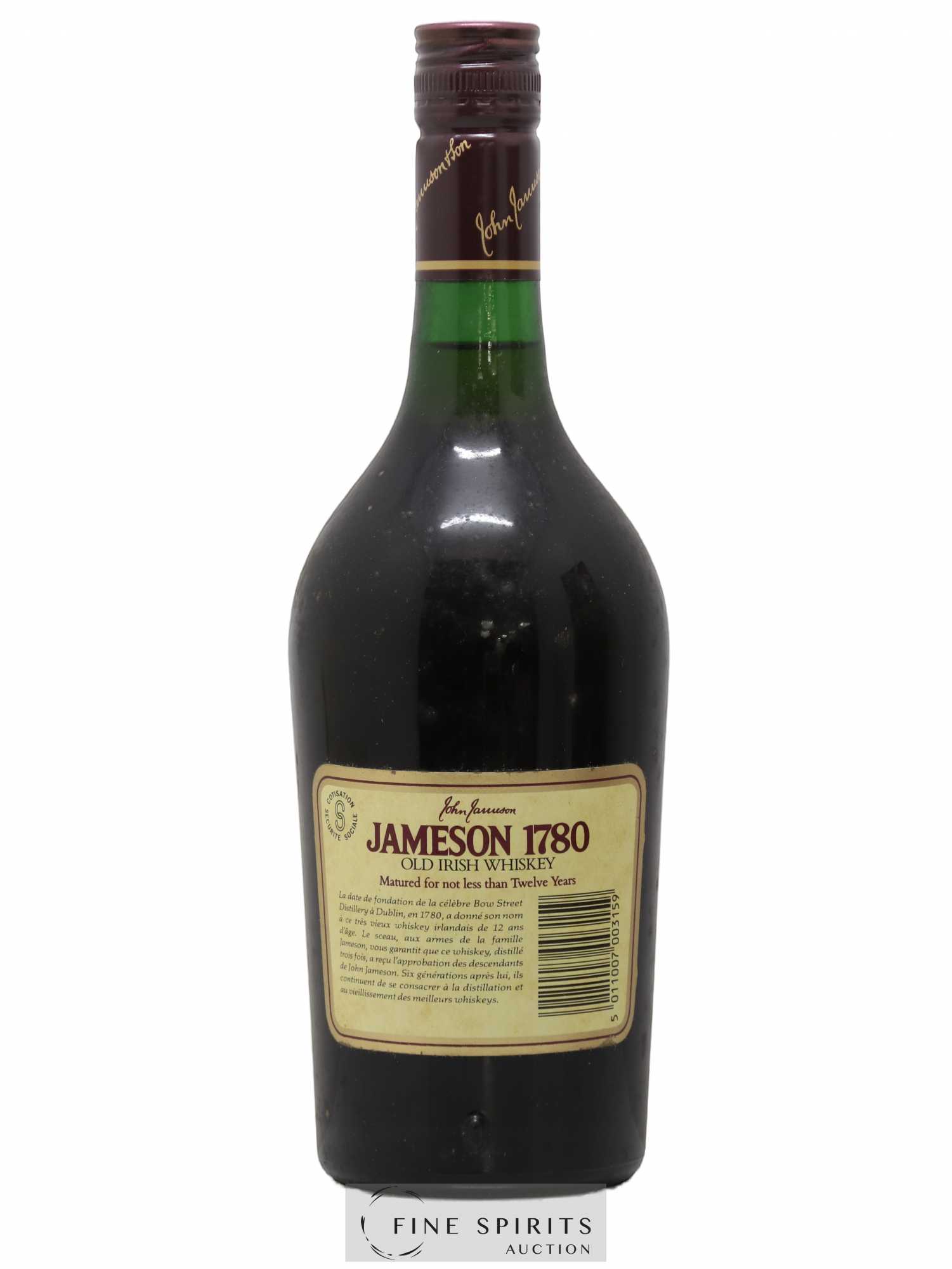 Acheter spiritueux Jameson 12 years Of. 1780 Simon Frères Import