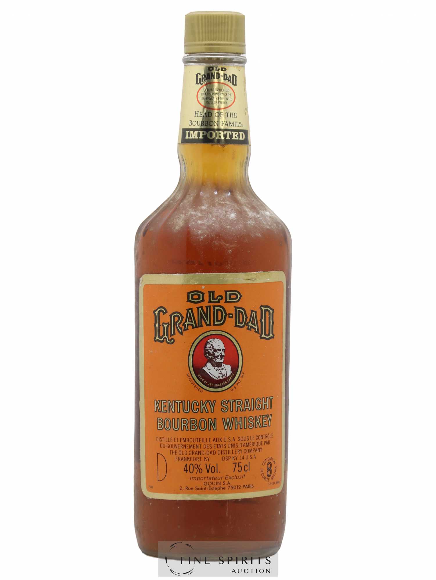 Old Grand Dad Of. Gouin Import Head of the Bourbon Family (no reserve) - Lot of 1 bottle - 0