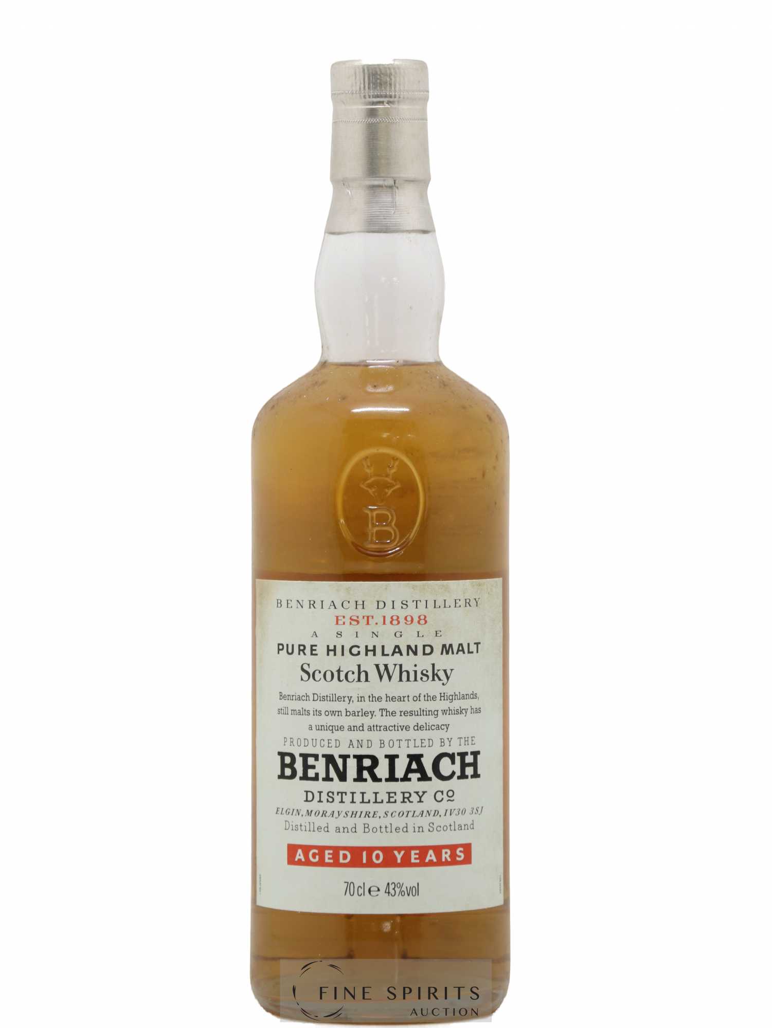 Benriach 10 years Of. (70cl.) - Lot de 1 bouteille - 1