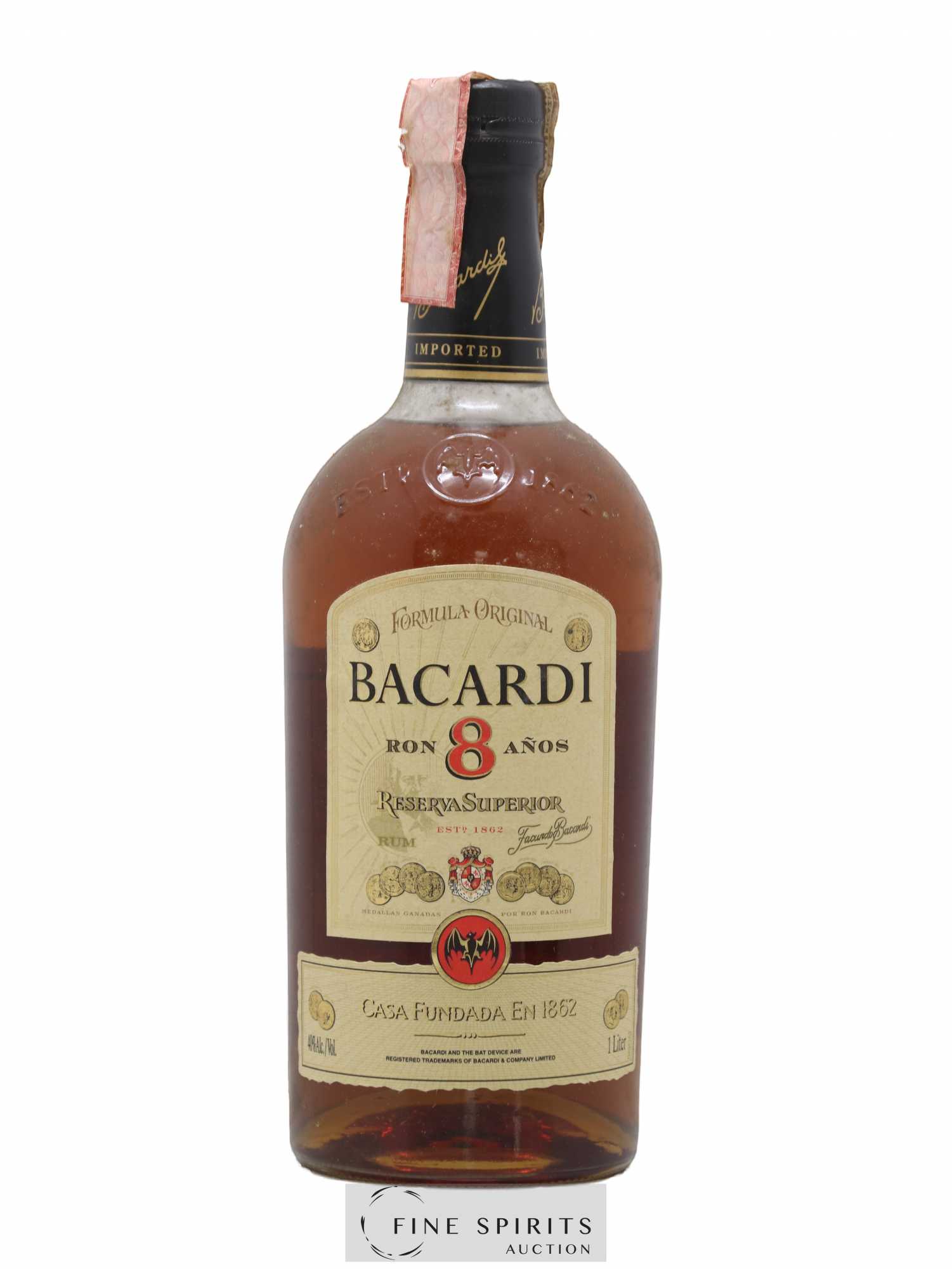 Bacardi 8 years Of. Reserva Superior Formula Original - Lot de 1 bouteille - 1