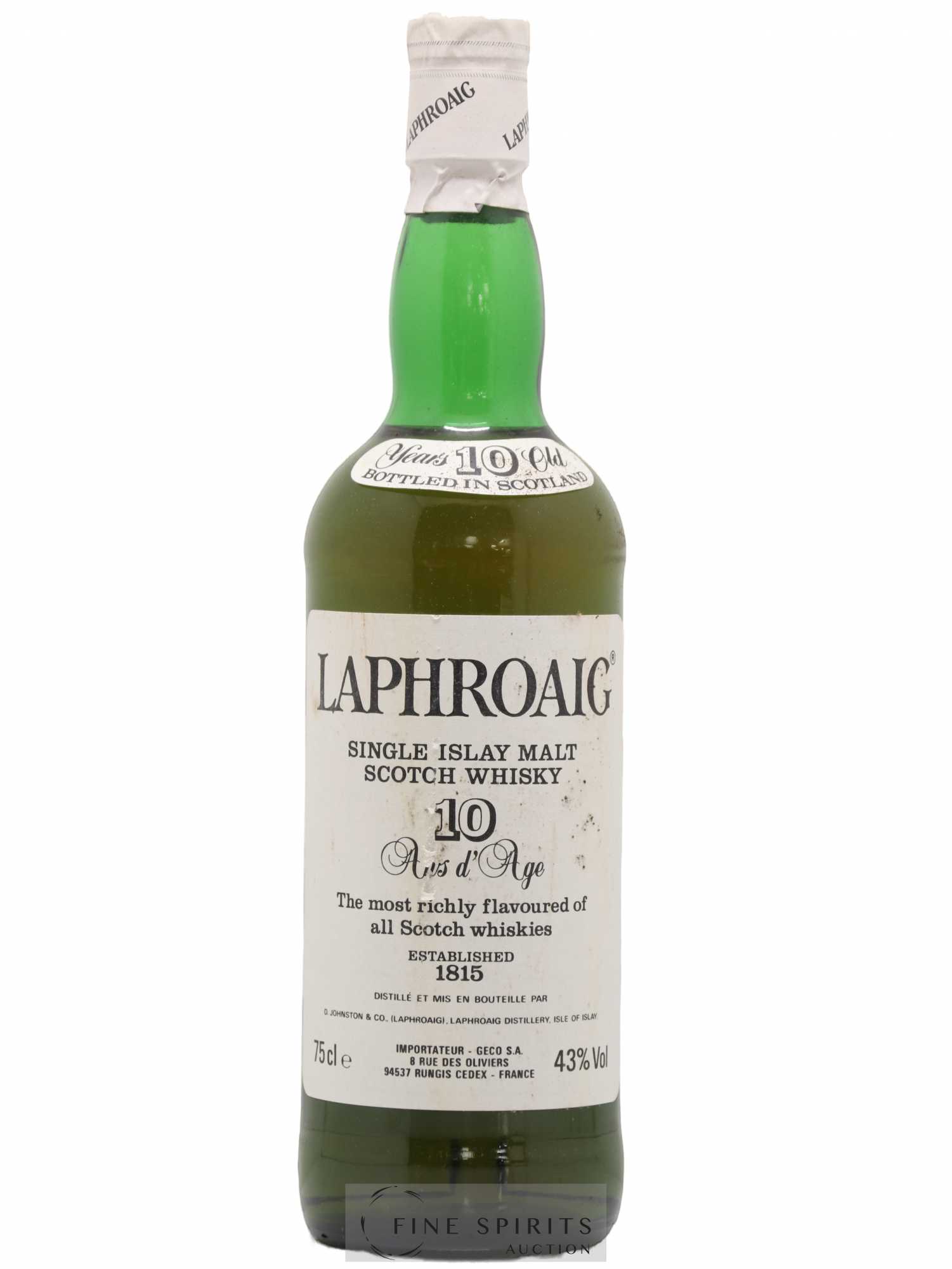Laphroaig 10 years Of. (80's) GECO Import - Lot de 1 bouteille - 1