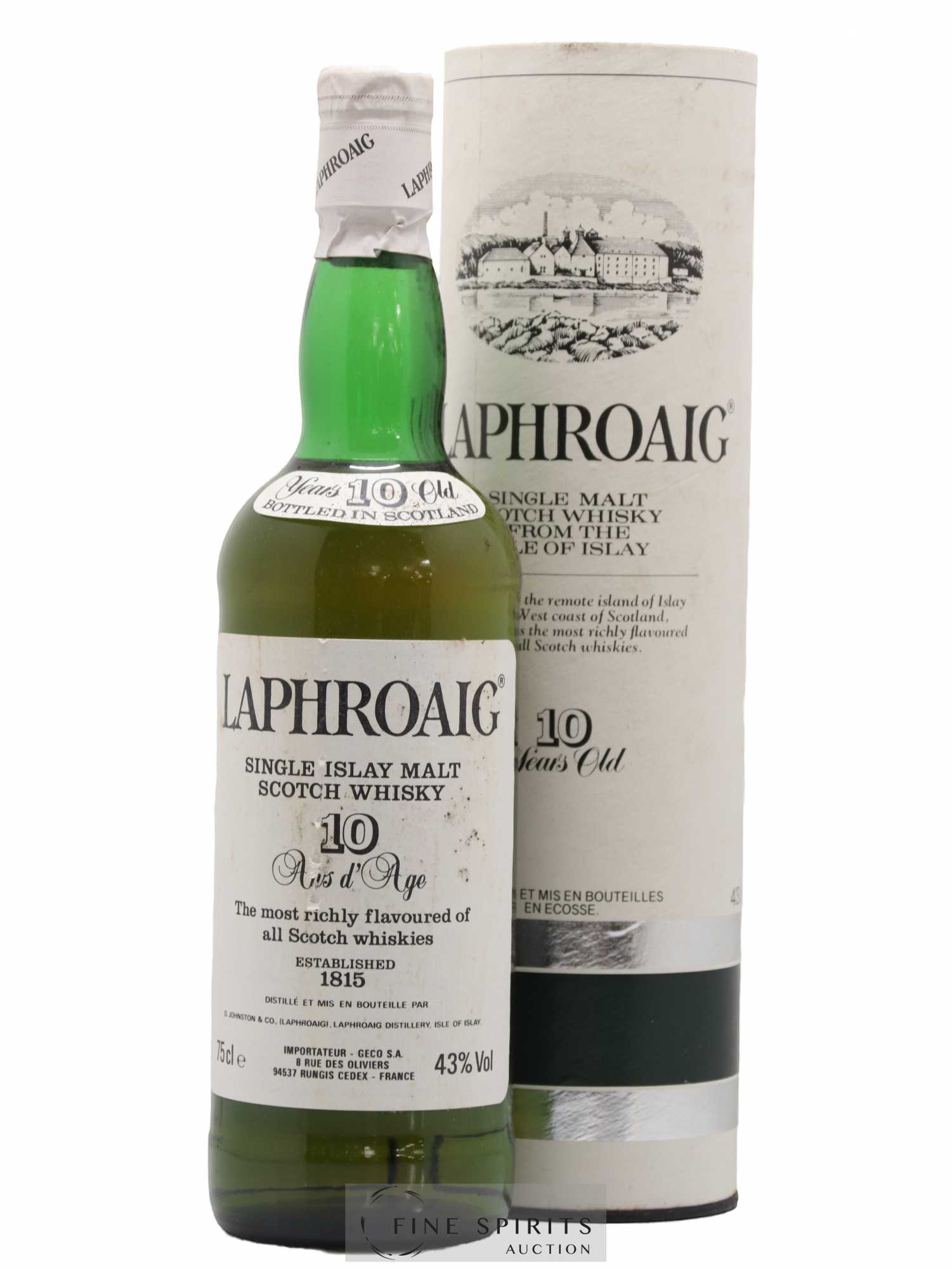 Laphroaig 10 years Of. (80's) GECO Import - Lot de 1 bouteille - 0