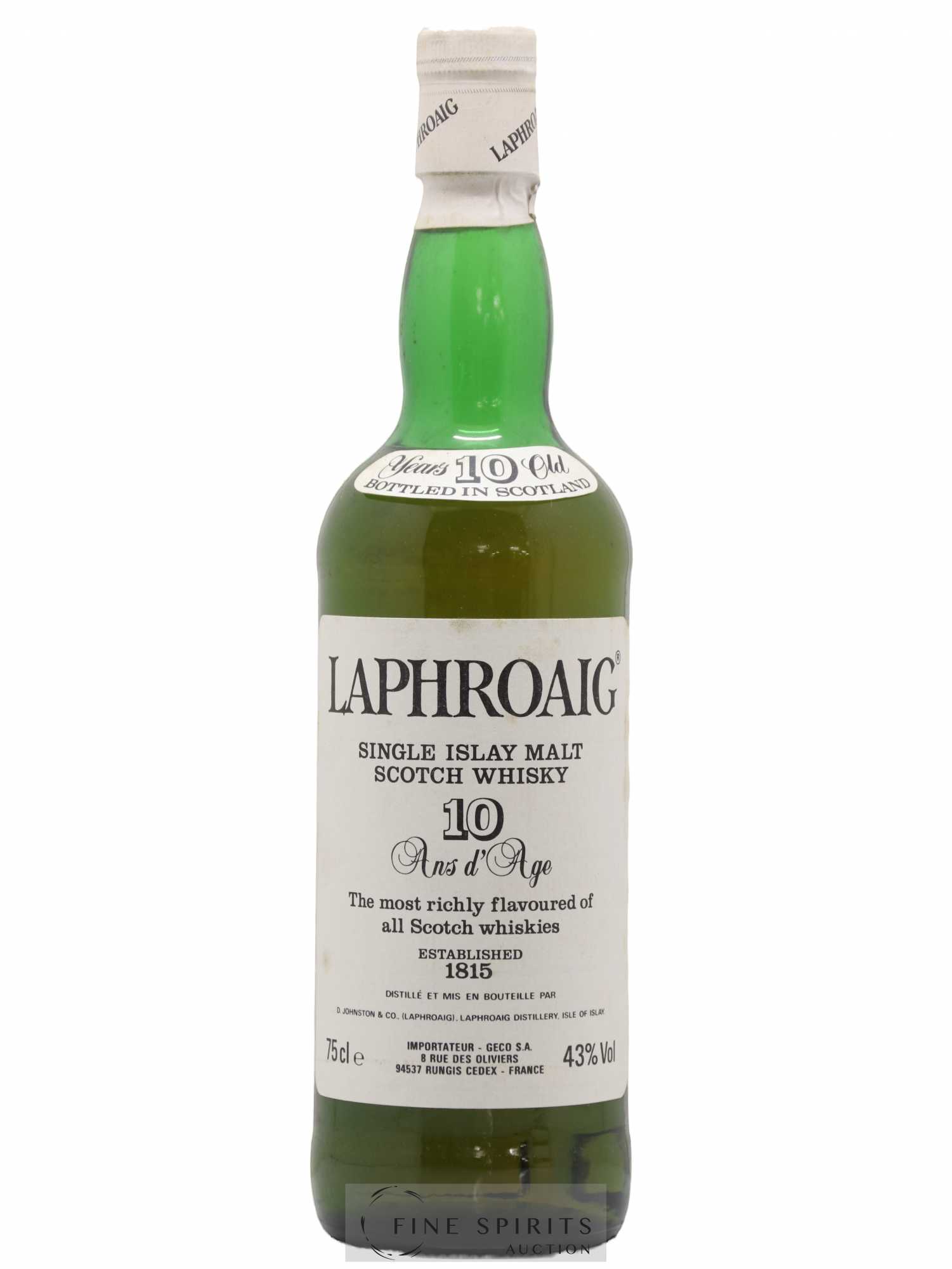 Laphroaig 10 years Of. (80's) GECO Import - Lot de 1 bouteille - 1