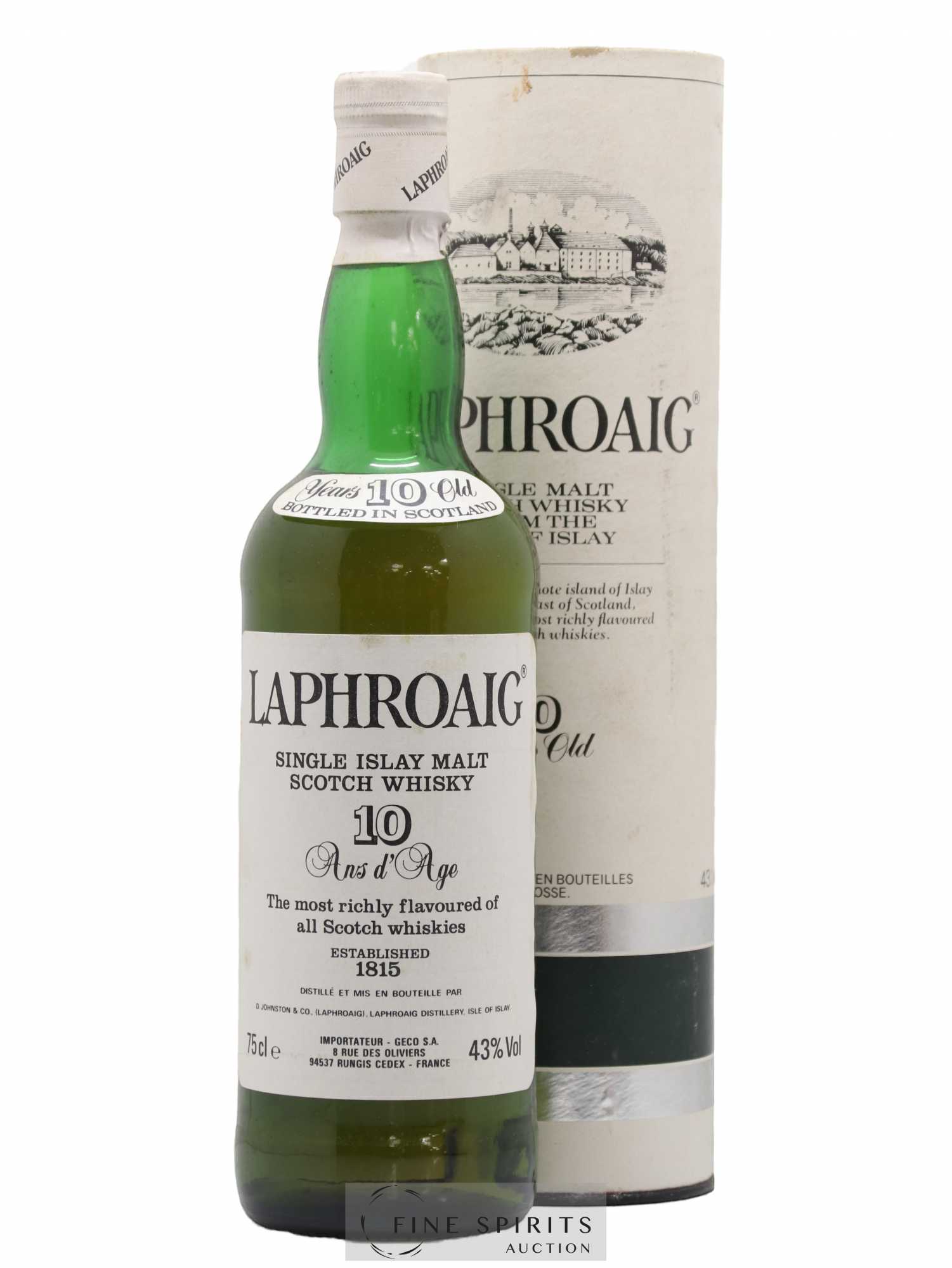Laphroaig 10 years Of. (80's) GECO Import - Lot de 1 bouteille - 0