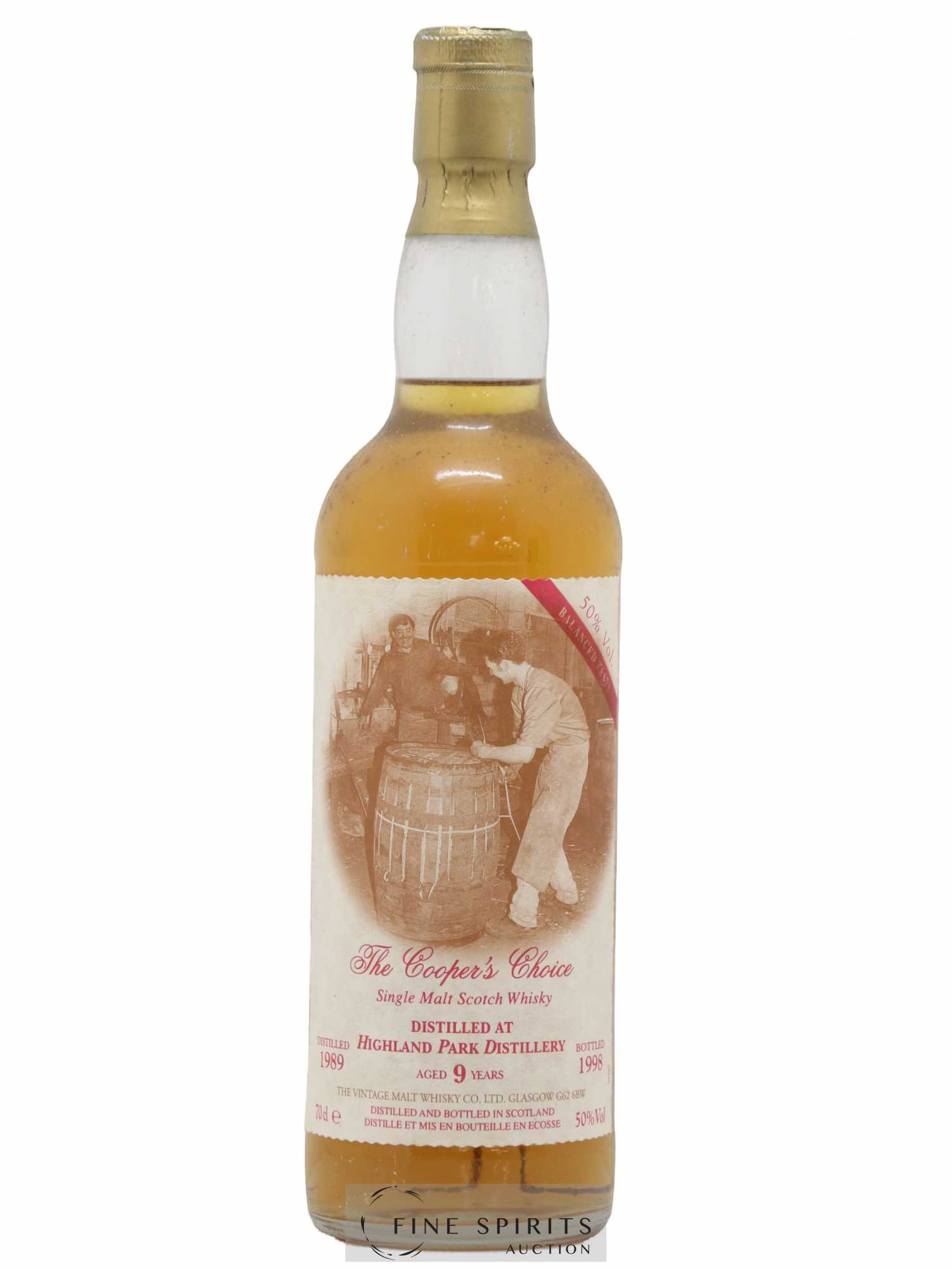 Highland Park 9 years 1989 The Vintage Malt Whisky Co. Ltd. The Cooper's Choice Balanced Taste - bottled 1998 - Lot de 1 bouteille - 1