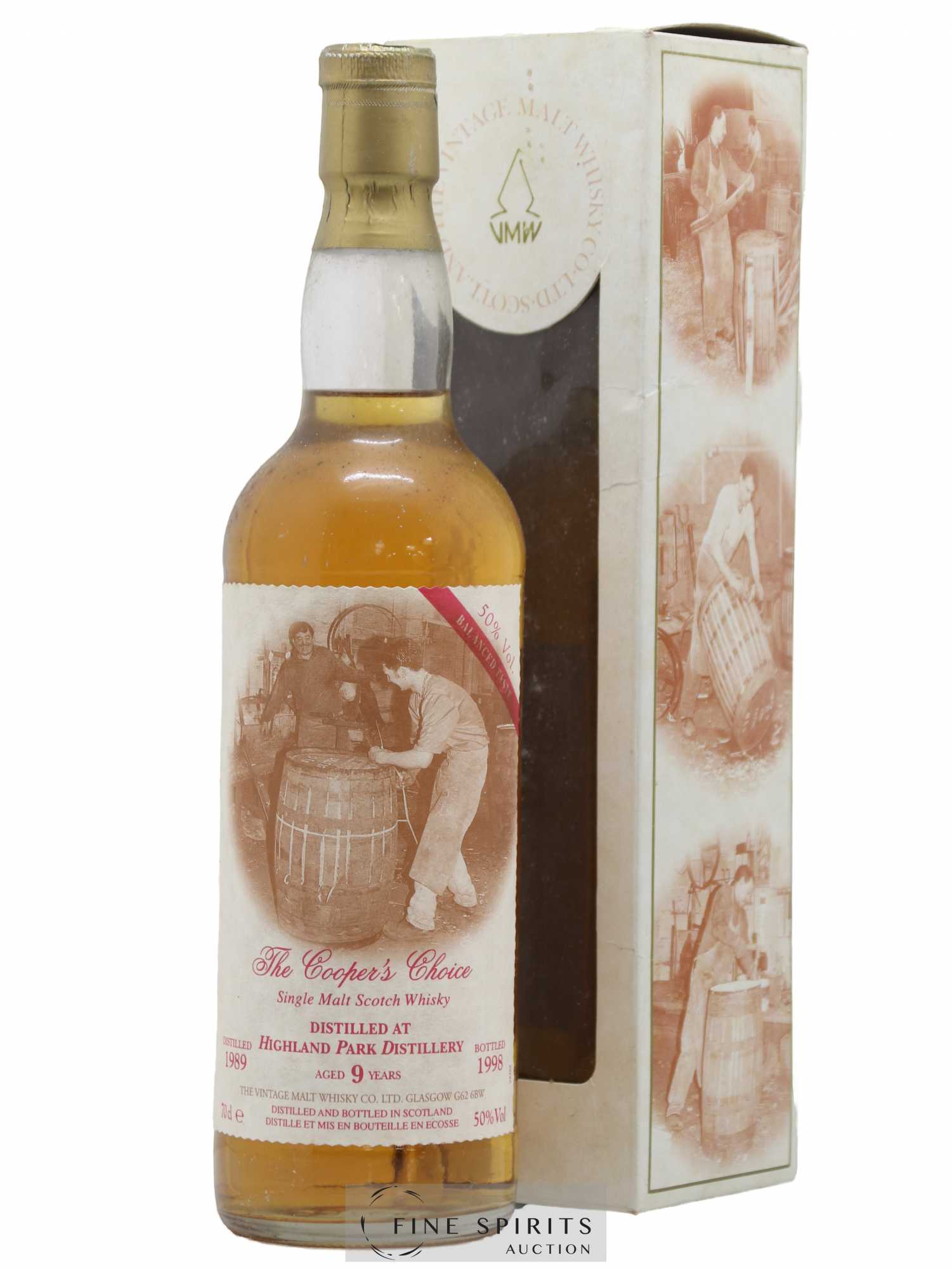 Highland Park 9 years 1989 The Vintage Malt Whisky Co. Ltd. The Cooper's Choice Balanced Taste - bottled 1998 - Lot de 1 bouteille - 0