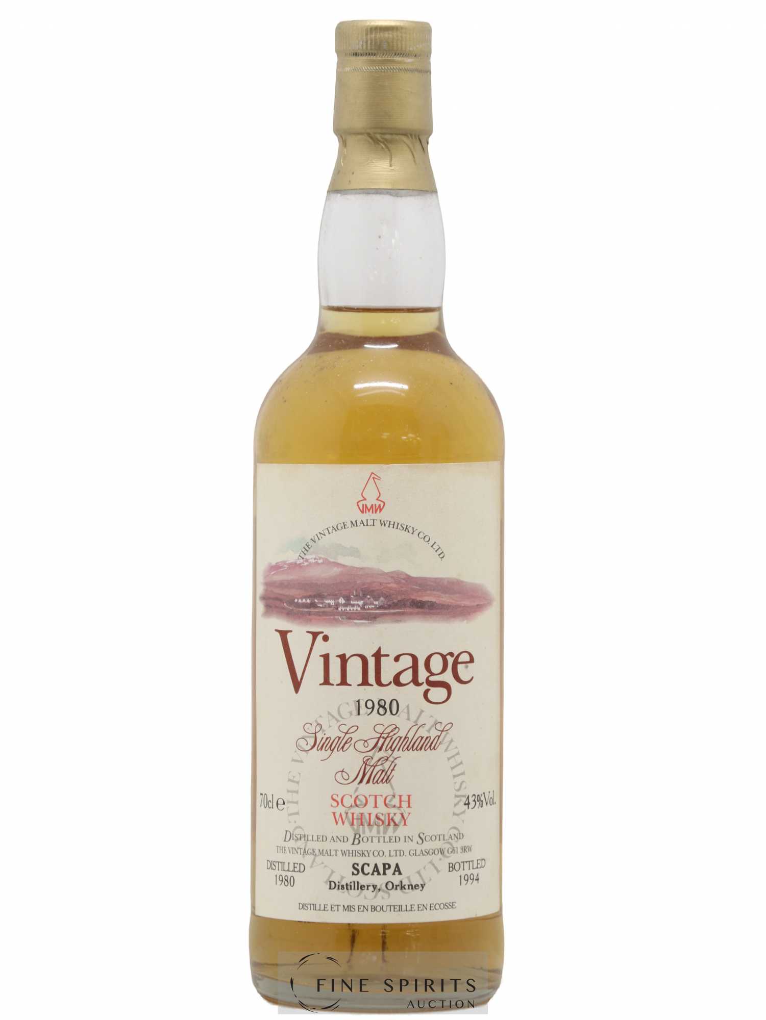 Scapa 1980 The Vintage Malt Whisky Co. Ltd. bottled 1994 - Lot de 1 bouteille - 1