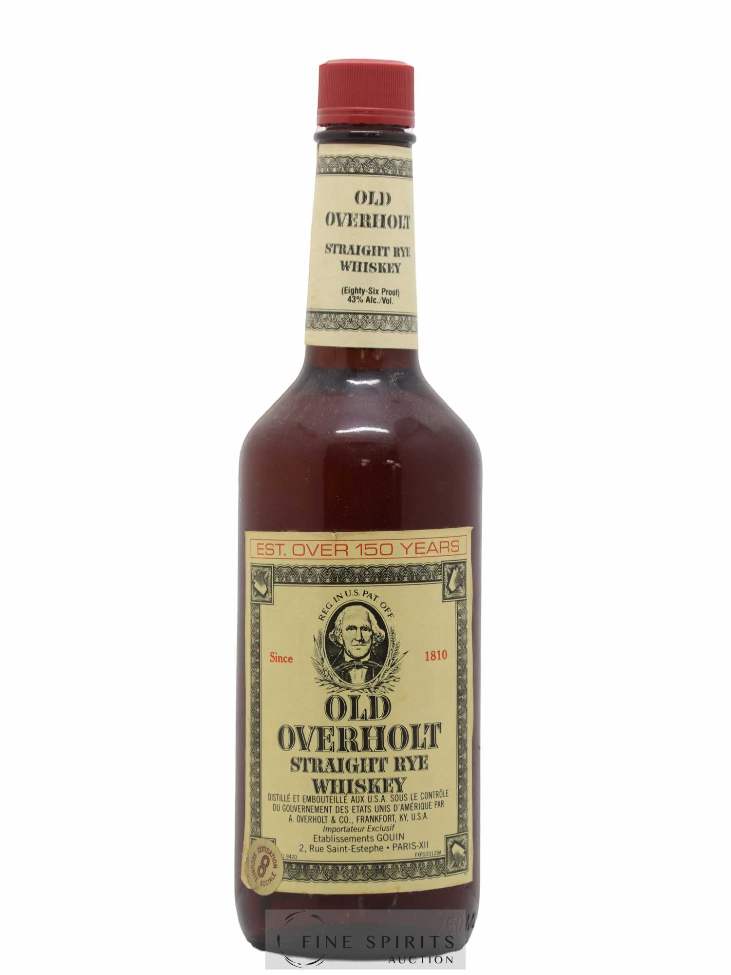 Old Overholt Of. Gouin Import - Posten von 1 Flasche - 0