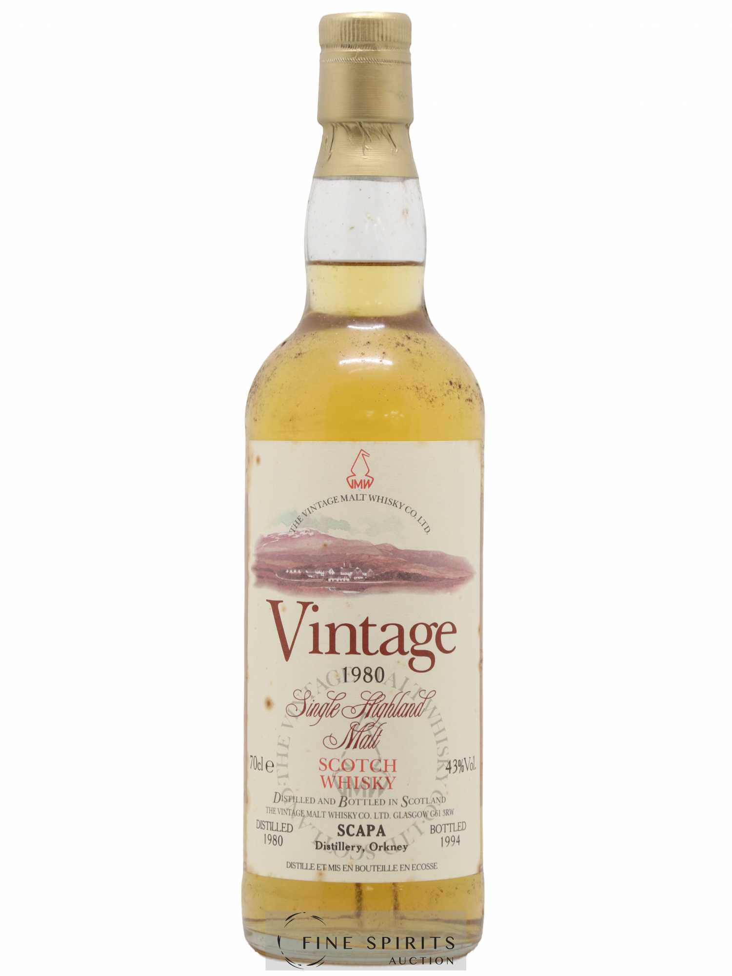 Scapa 1980 The Vintage Malt Whisky Co. Ltd. bottled 1994 - Lot de 1 bouteille - 1