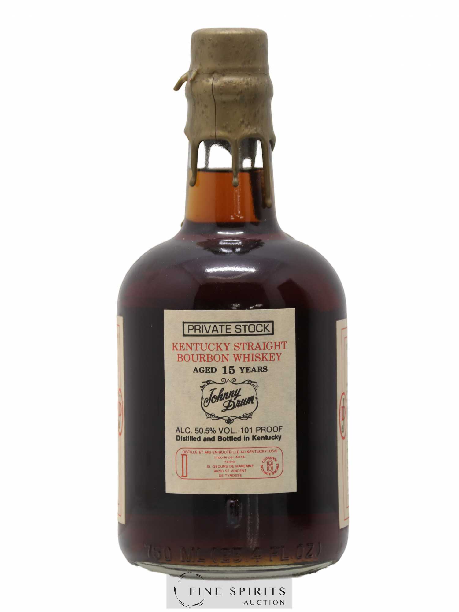 Johnny Drum 15 years Of. Private Stock - Lot de 1 bouteille - 2