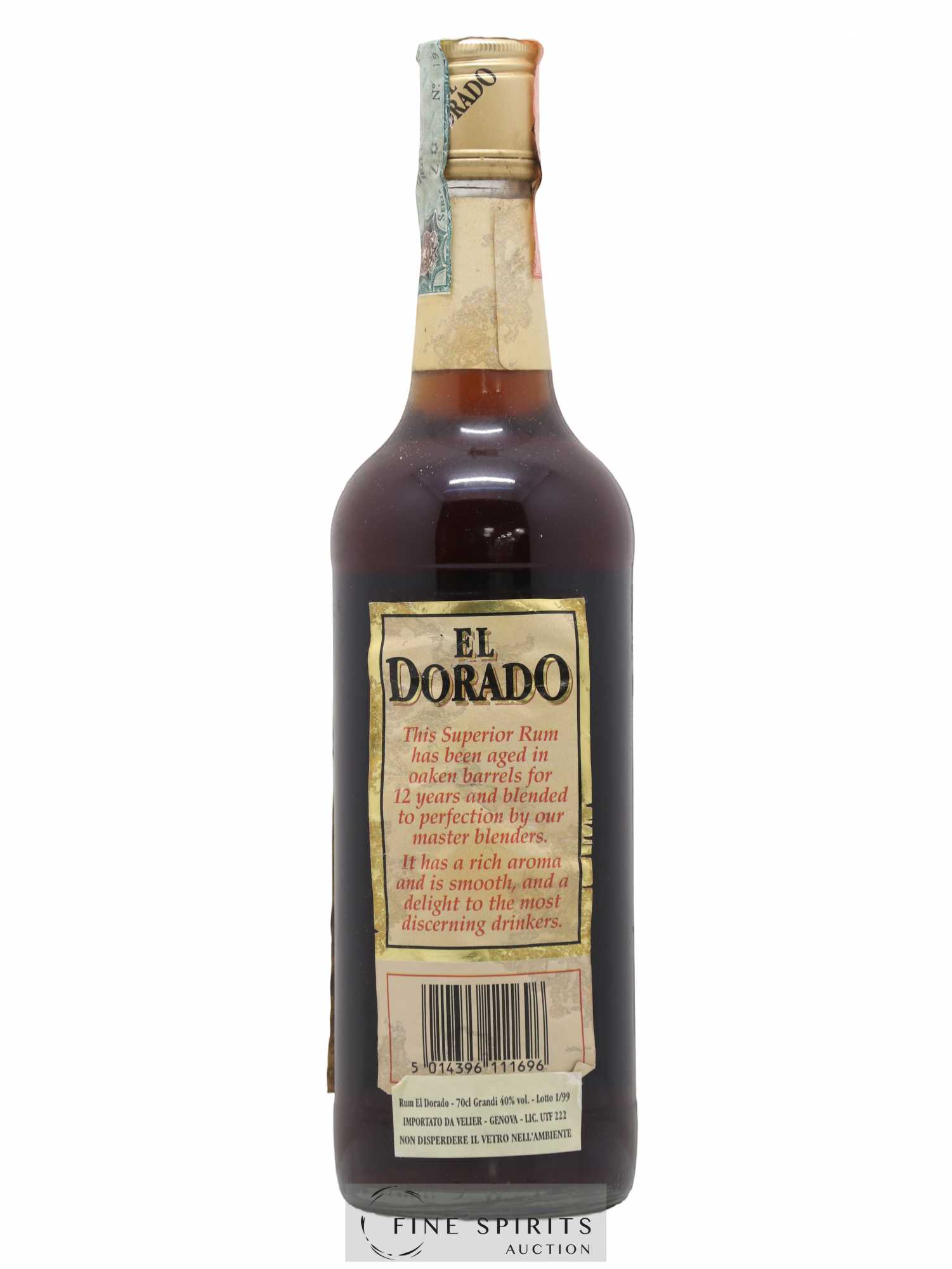 El Dorado 12 years Of. Superior - Lot de 1 bouteille - 1