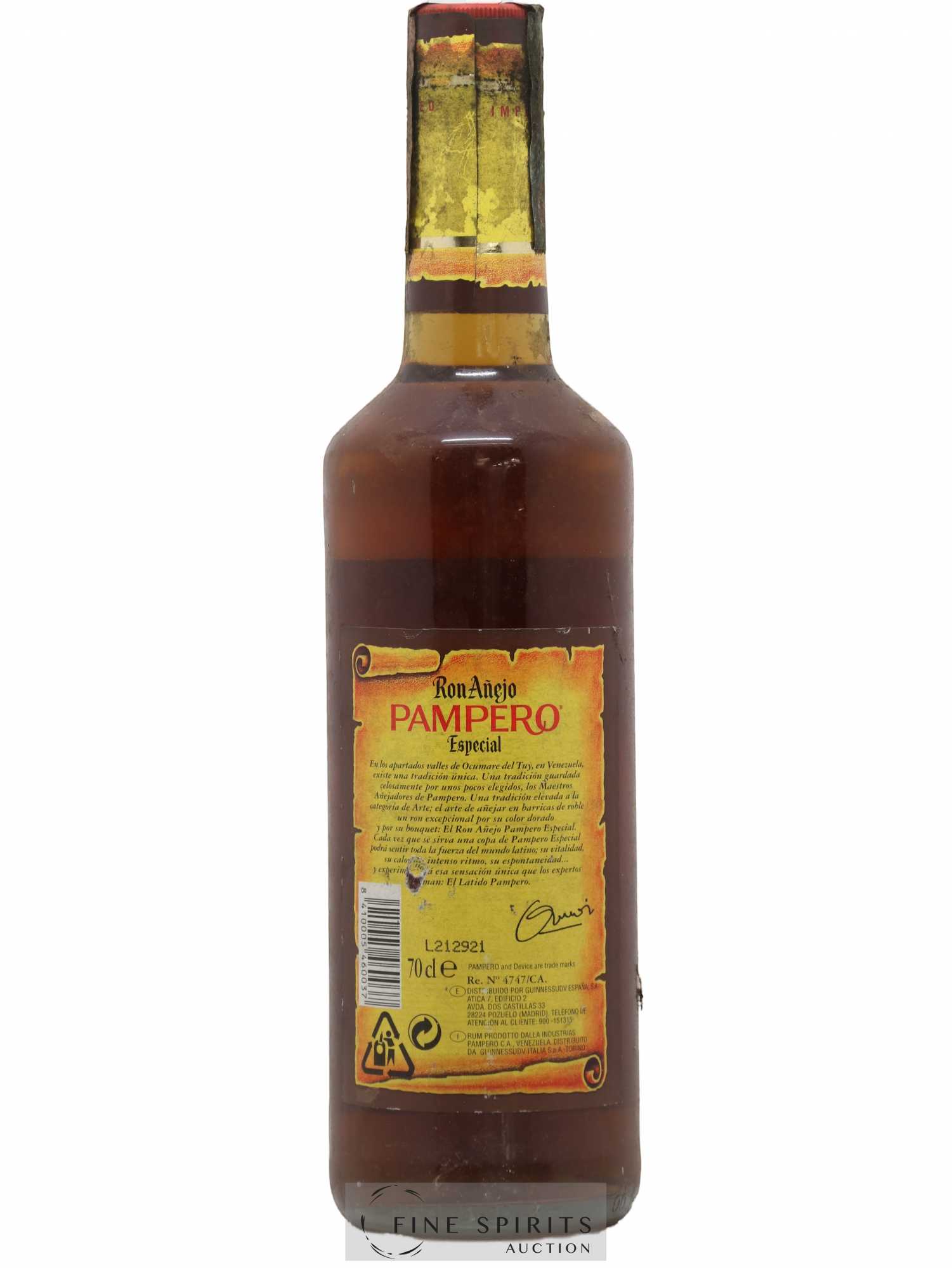 Pampero Of. Especial Añejado en Barricas de Roble - Lot de 1 bouteille - 1