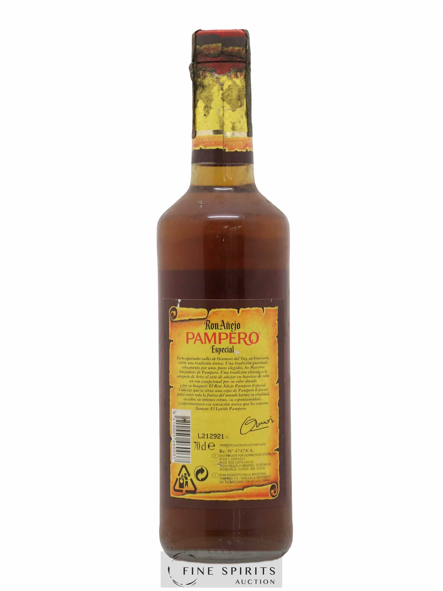 Pampero Of. Especial Añejado en Barricas de Roble - Lot de 1 bouteille - 1