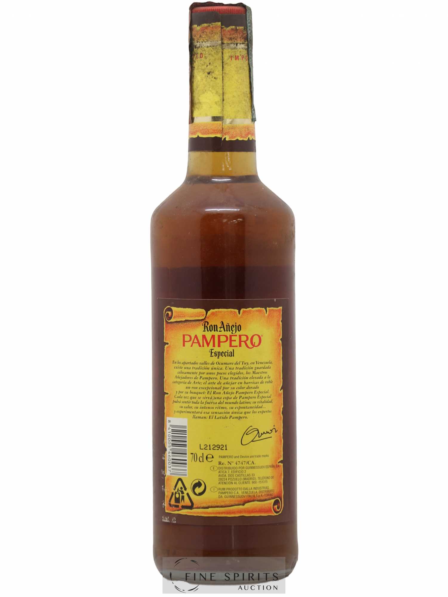 Pampero Of. Especial Añejado en Barricas de Roble - Lot de 1 bouteille - 1