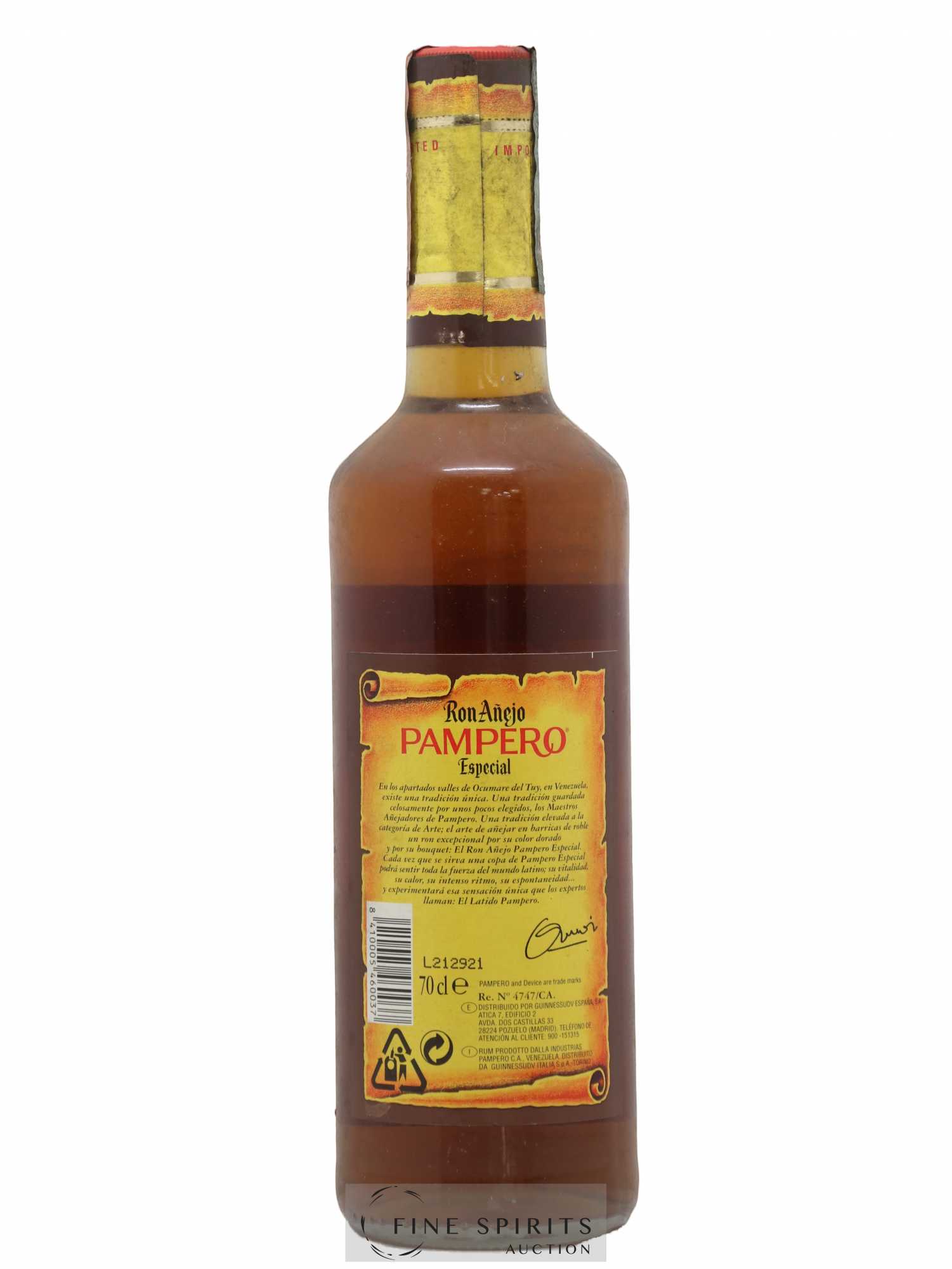 Pampero Of. Especial Añejado en Barricas de Roble - Lot de 1 bouteille - 1