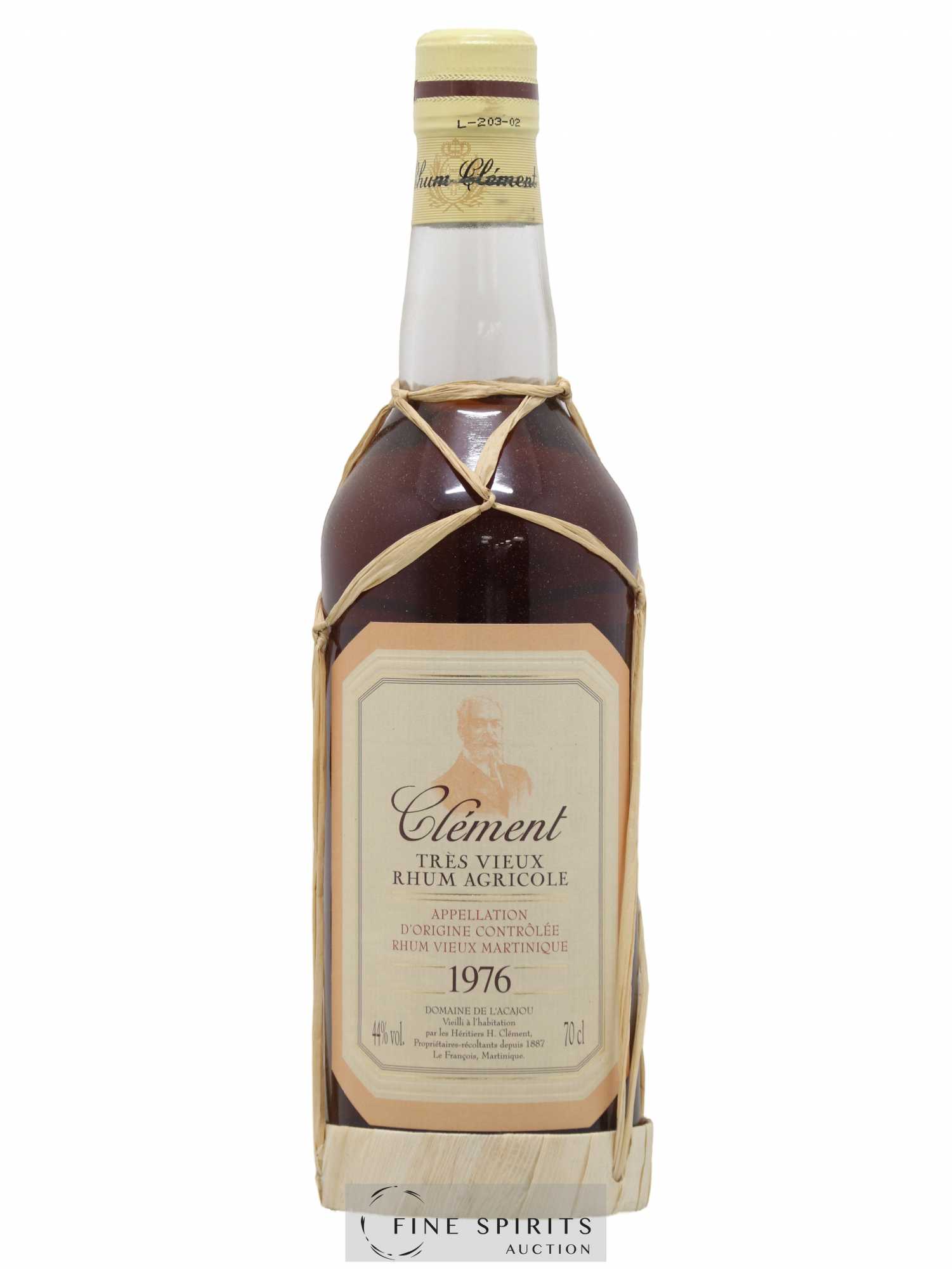 Clément 1976 Of. Domaine de l'Acajou Vieilli en fûts de Chêne - Lot de 1 bouteille - 1