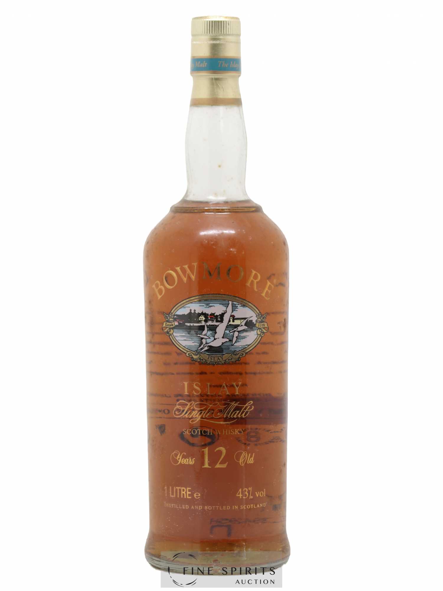 Bowmore 12 years Of. (100cl.) - Lot de 1 bouteille - 1