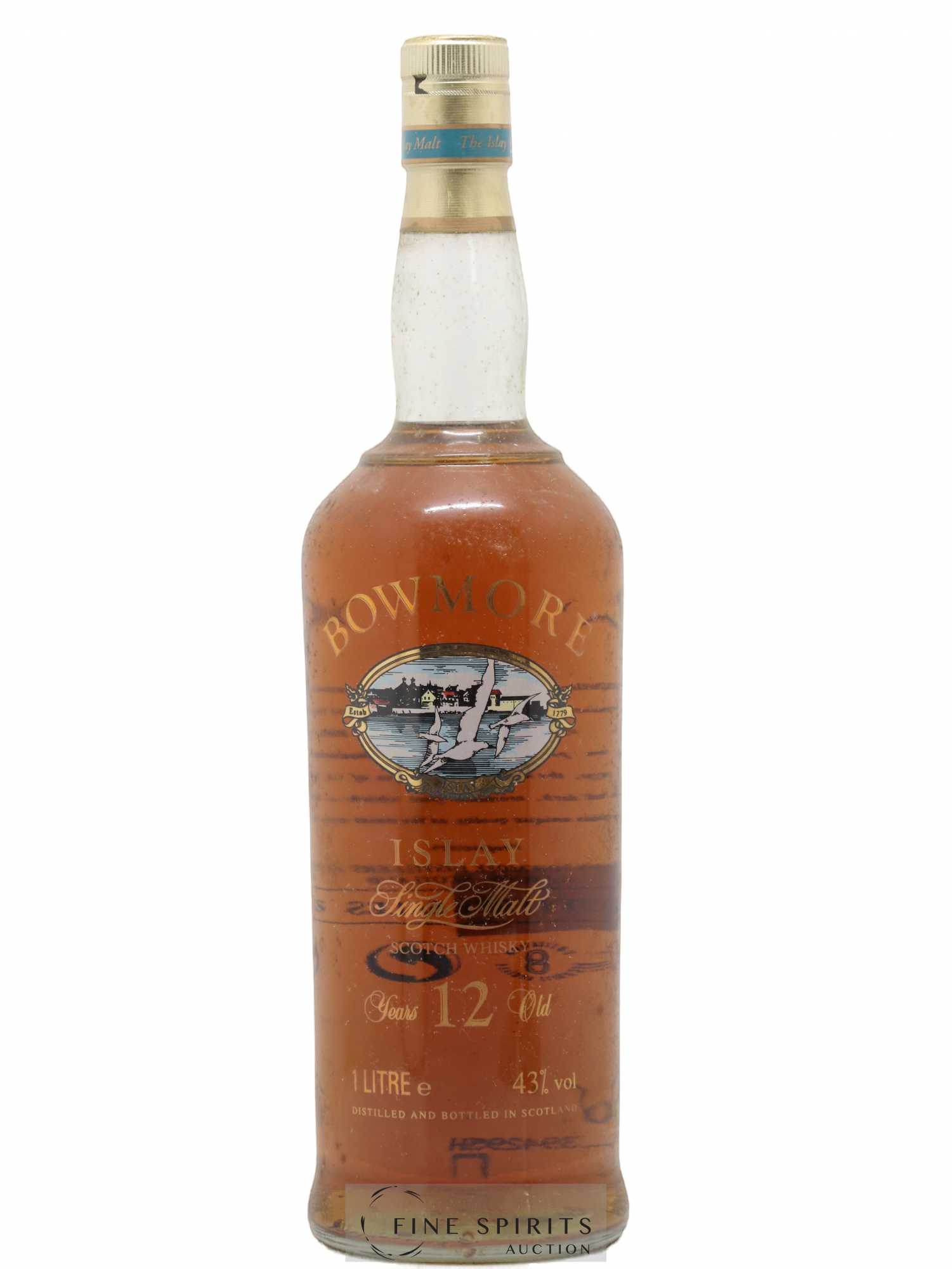 Bowmore 12 years Of. (100cl.) - Lot de 1 bouteille - 1