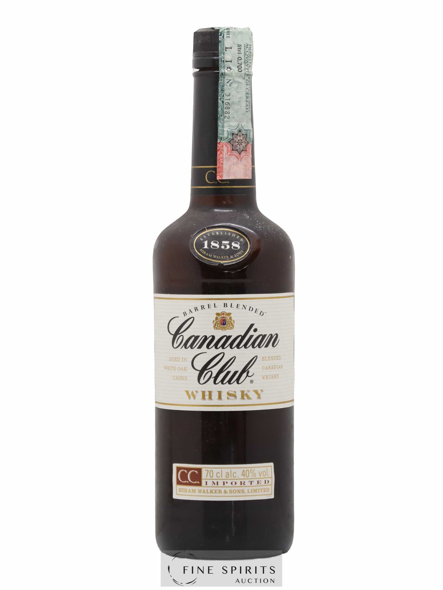 Canadian Club Of. Barrel Blended C.C. Imported (70cl.) - Lot de 1 bouteille - 0