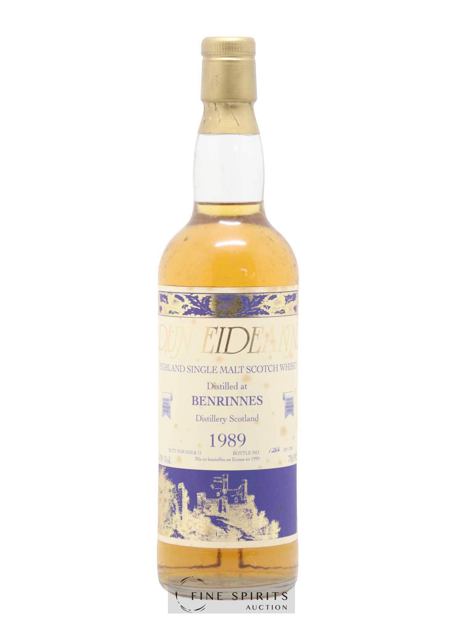 Benrinnes 1989 Signatory Vintage Dun Eideann Cask n°2410-2411 - One of 1780 - bottled 1999 - Lot de 1 bouteille - 1