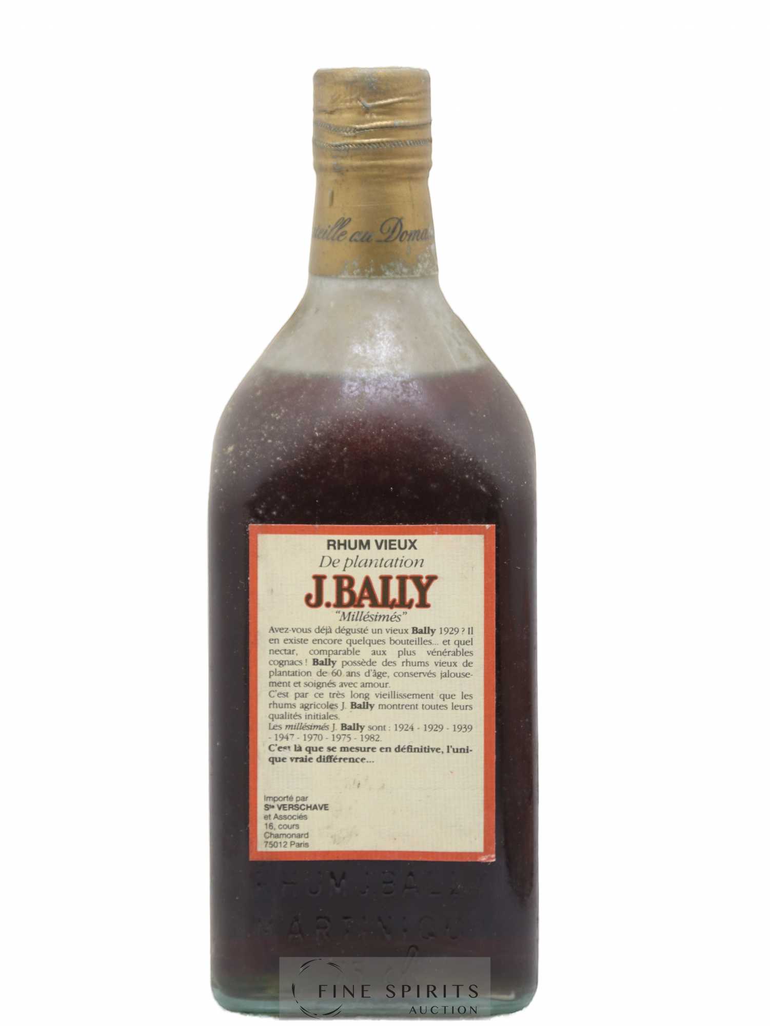 J. Bally 1966 Of. Plantations Lajus du Carbet - Lot de 1 bouteille - 2