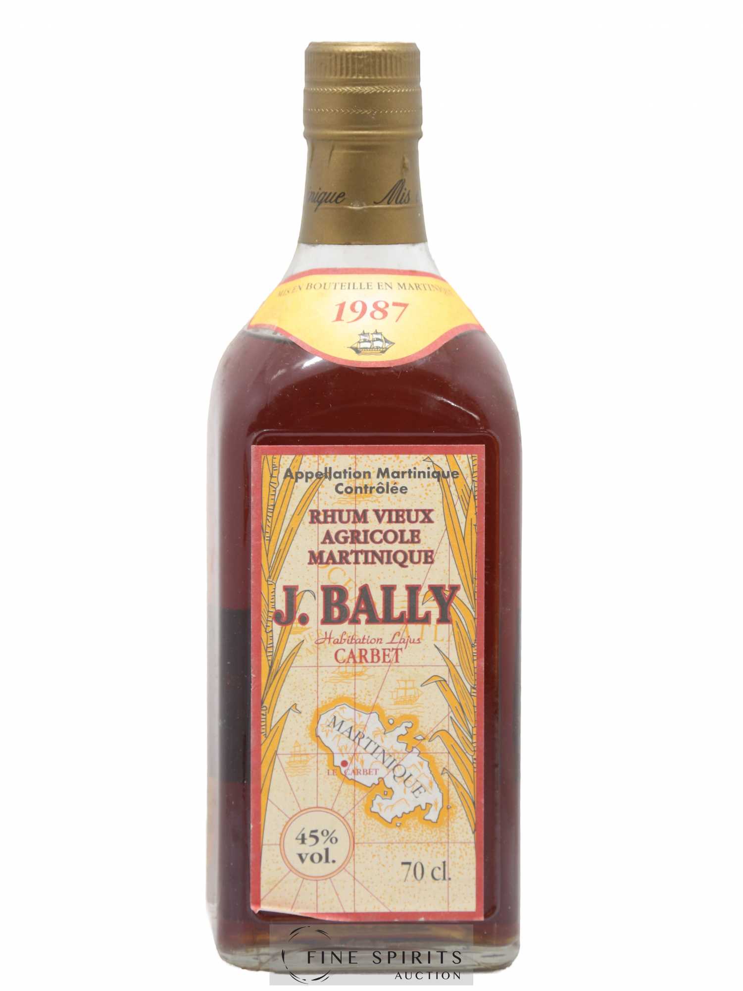 J. Bally 1987 Of. Plantations Lajus du Carbet - Lot de 1 bouteille - 1