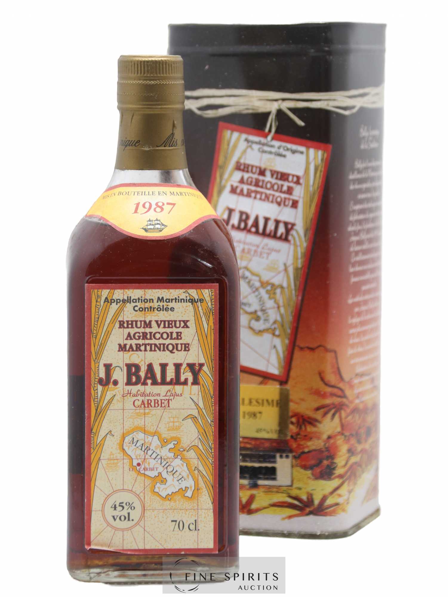 J. Bally 1987 Of. Plantations Lajus du Carbet - Lot de 1 bouteille - 0