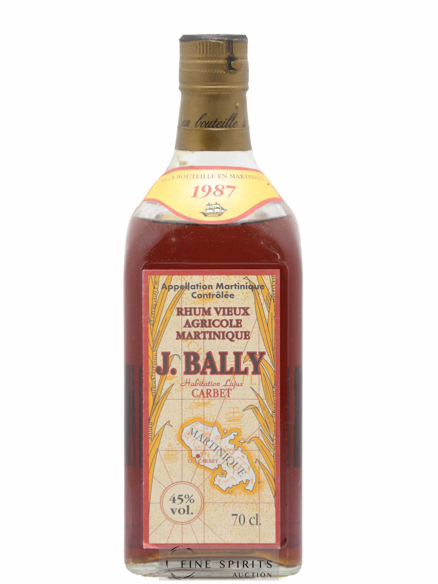 J. Bally 1987 Of. Plantations Lajus du Carbet - Lot de 1 bouteille - 1