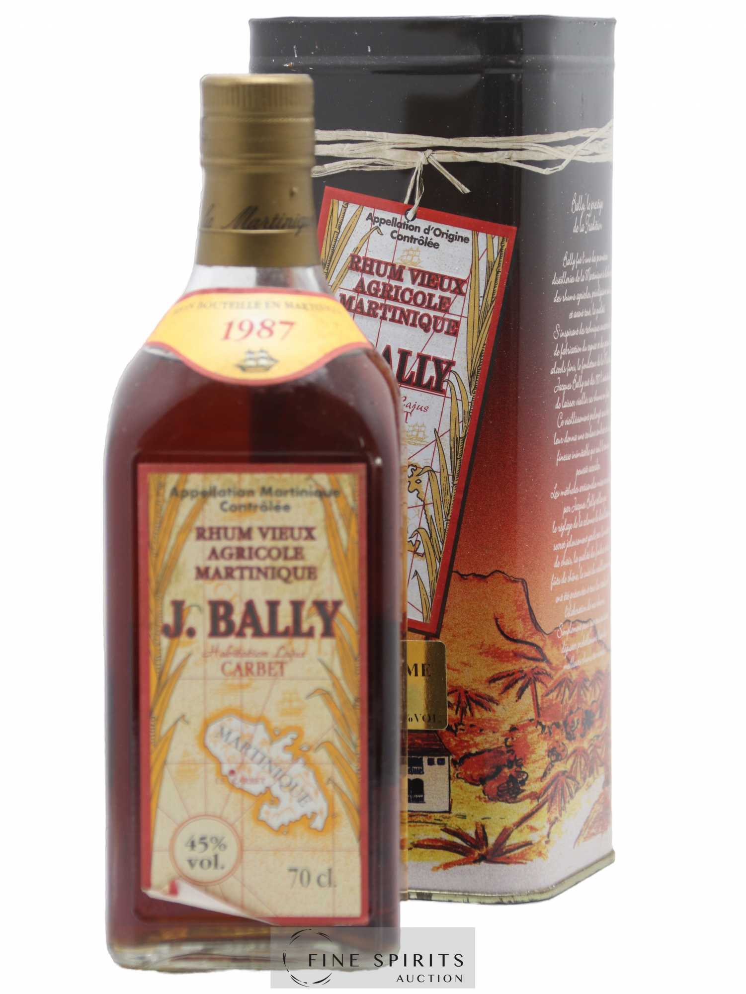 J. Bally 1987 Of. Plantations Lajus du Carbet - Lot de 1 bouteille - 0