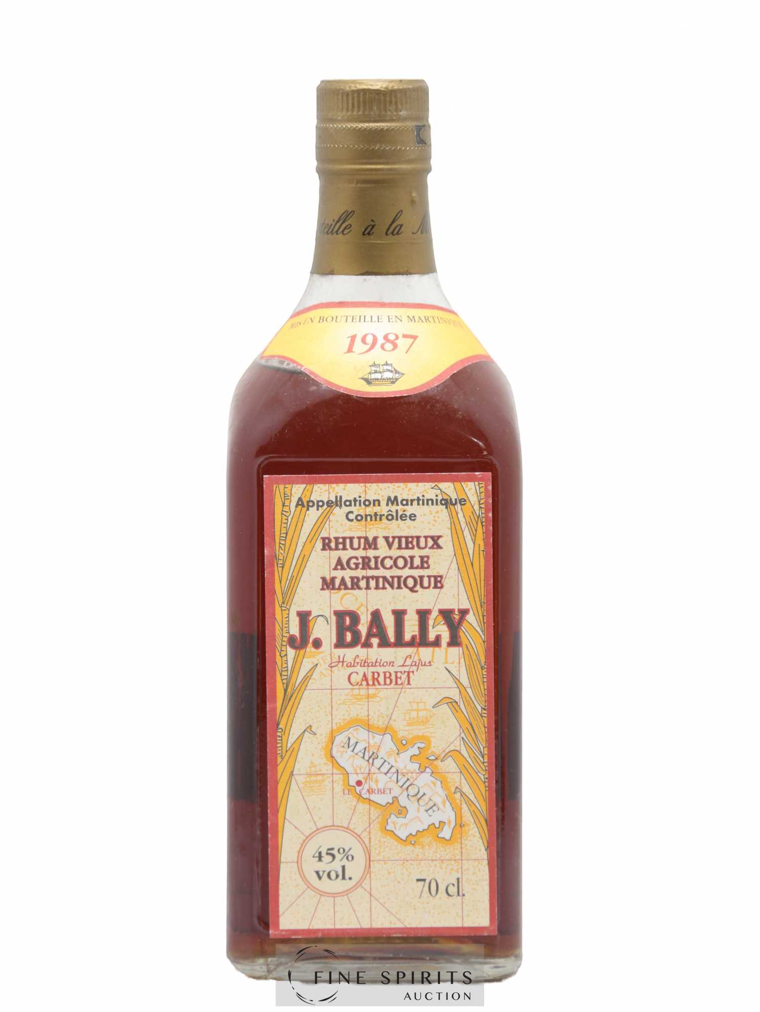 J. Bally 1987 Of. Plantations Lajus du Carbet - Lot de 1 bouteille - 1