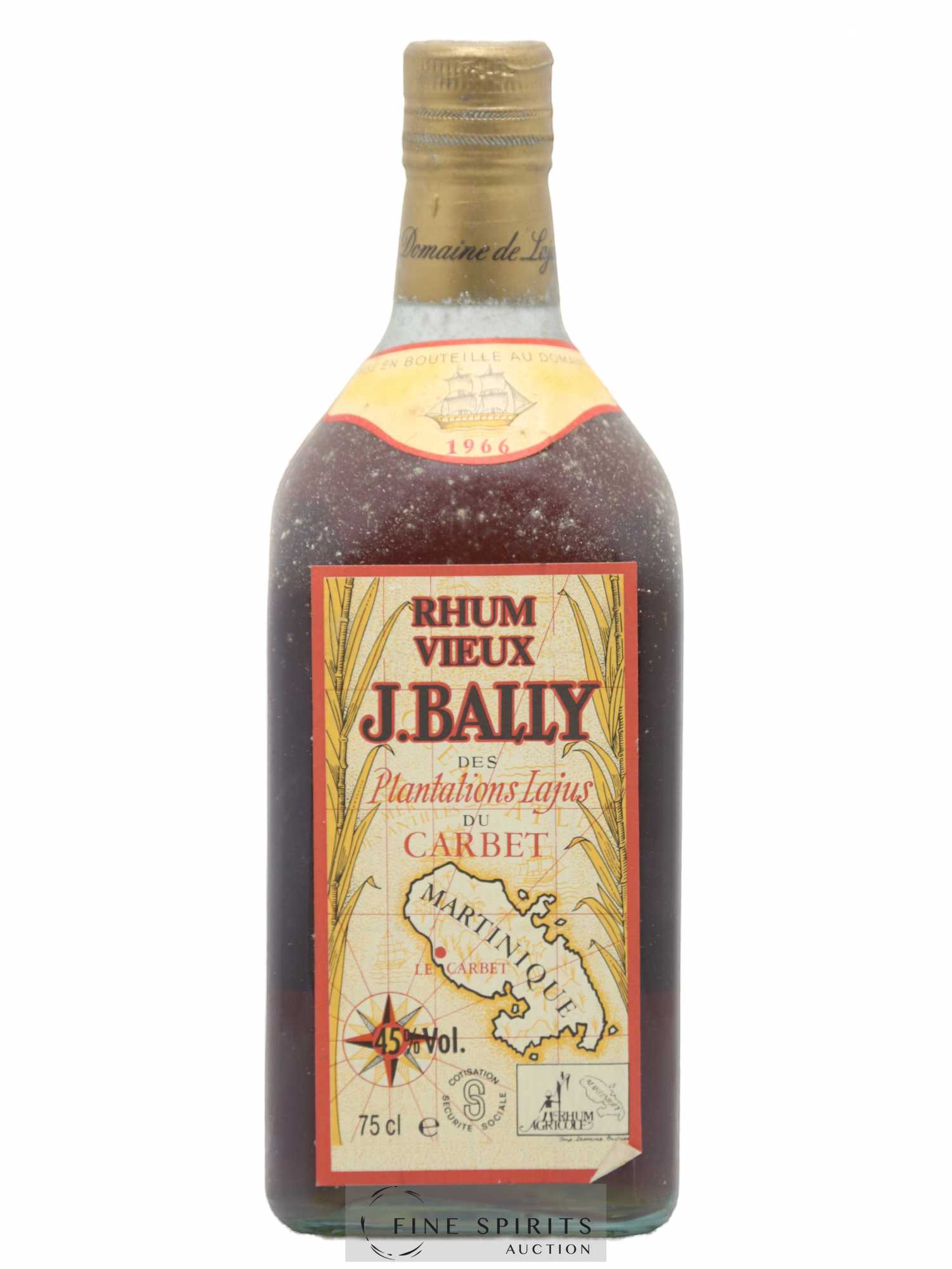 J. Bally 1966 Of. Plantations Lajus du Carbet - Lot de 1 bouteille - 1
