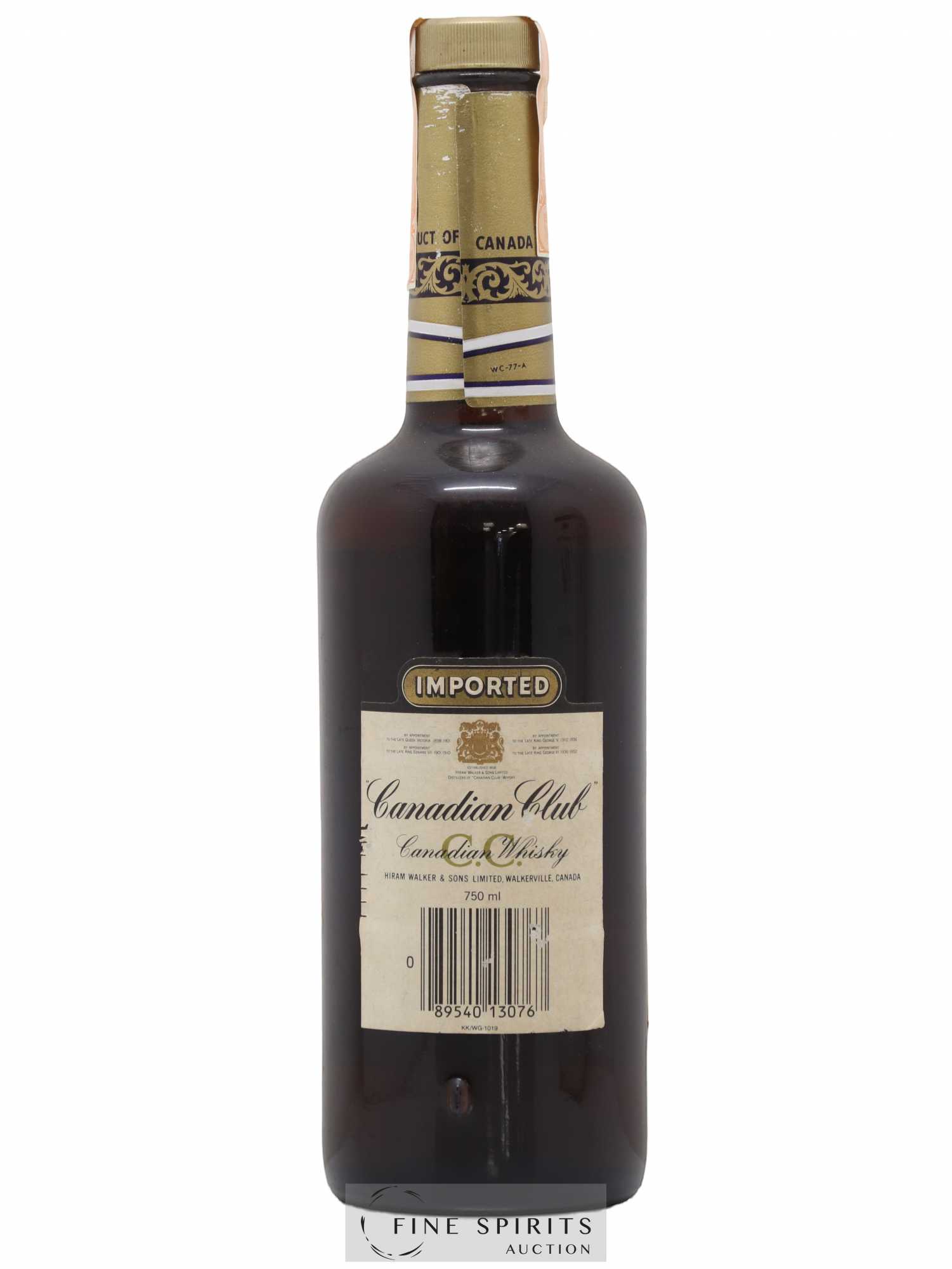 Canadian Club 6 years Of. Imported (75cl.) - Lot de 1 bouteille - 2