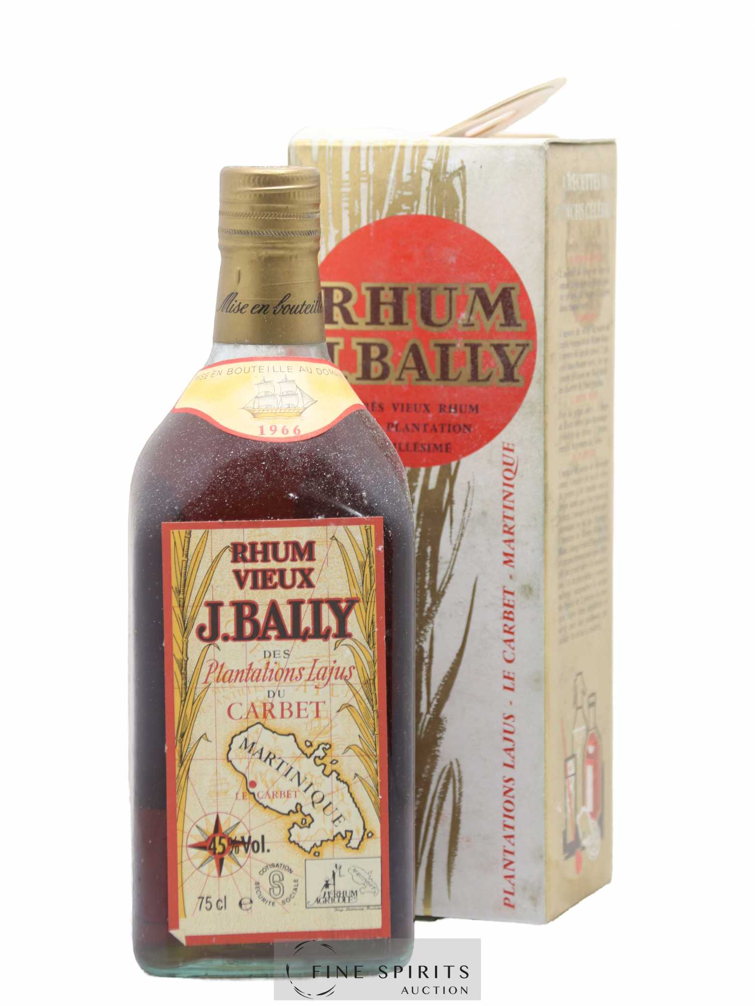 J. Bally 1966 Of. Plantations Lajus du Carbet - Lot de 1 bouteille - 0